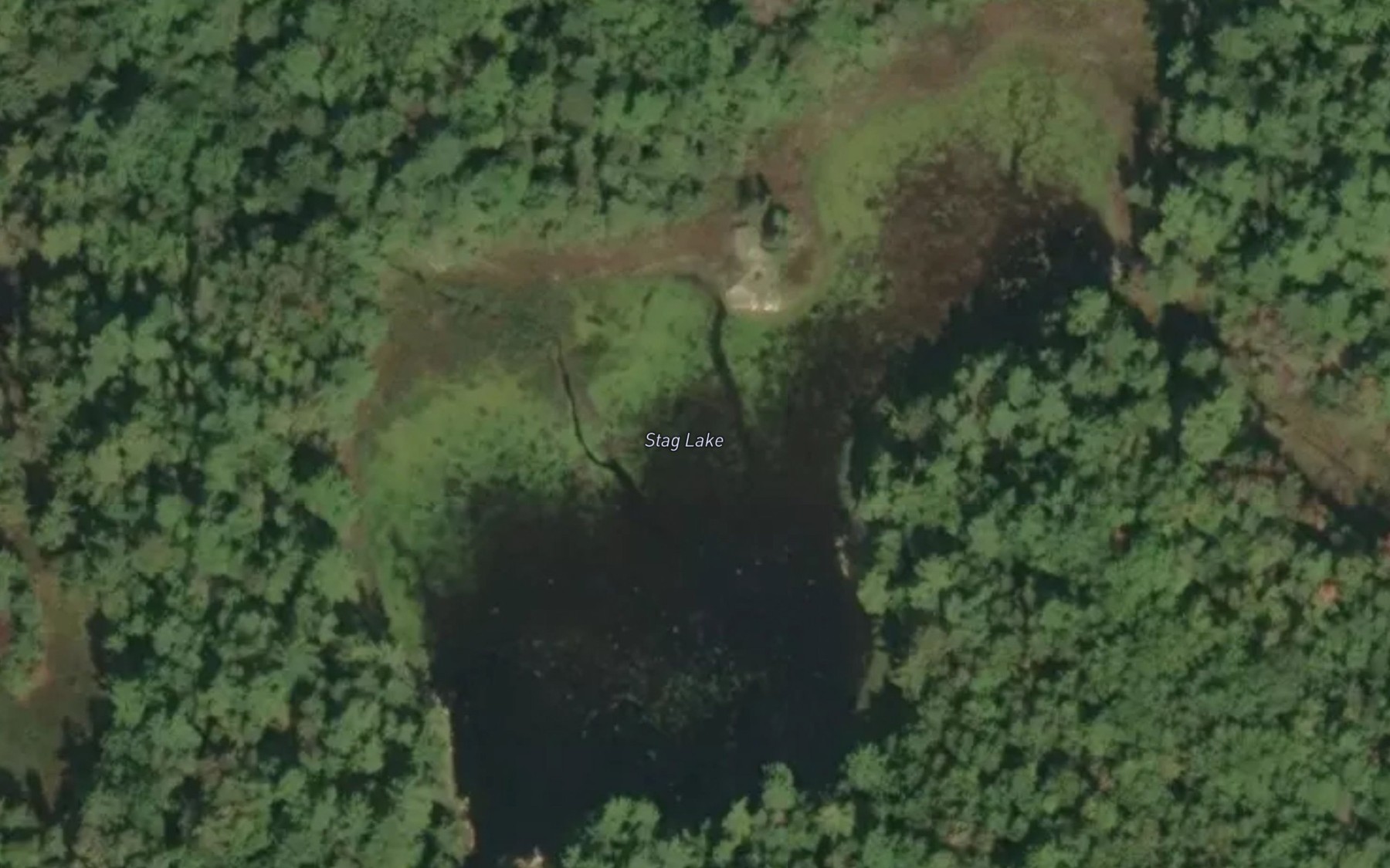 Satellite map of the Stag Lake