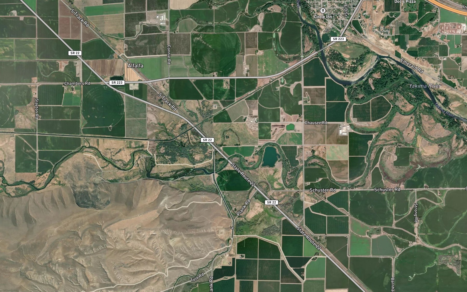 Satellite map of the Durham Lateral
