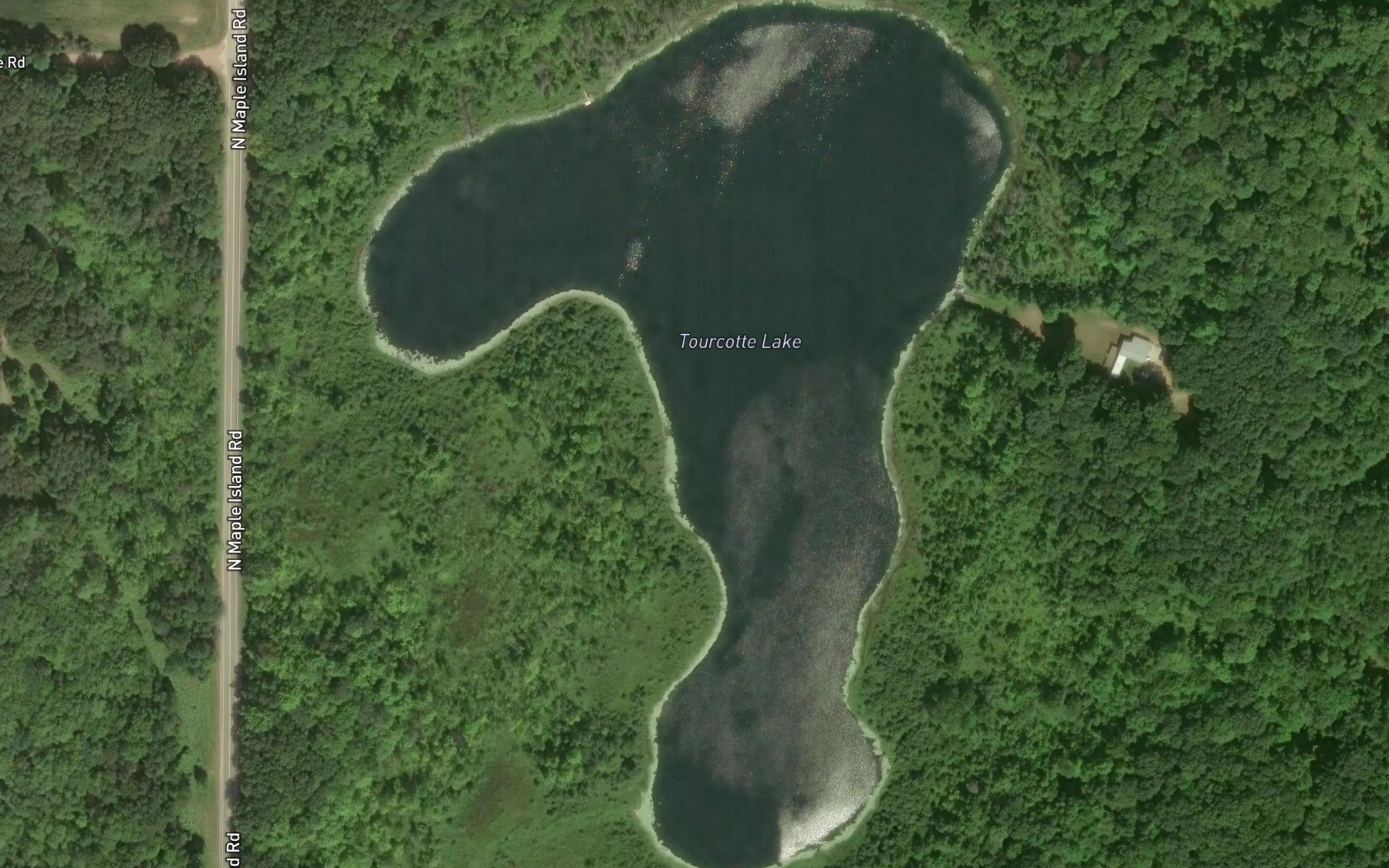 Satellite map of the Tourcotte Lake