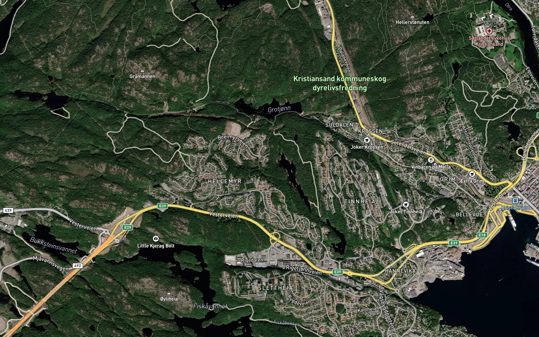 Satellite map of the Revetjonnbekken