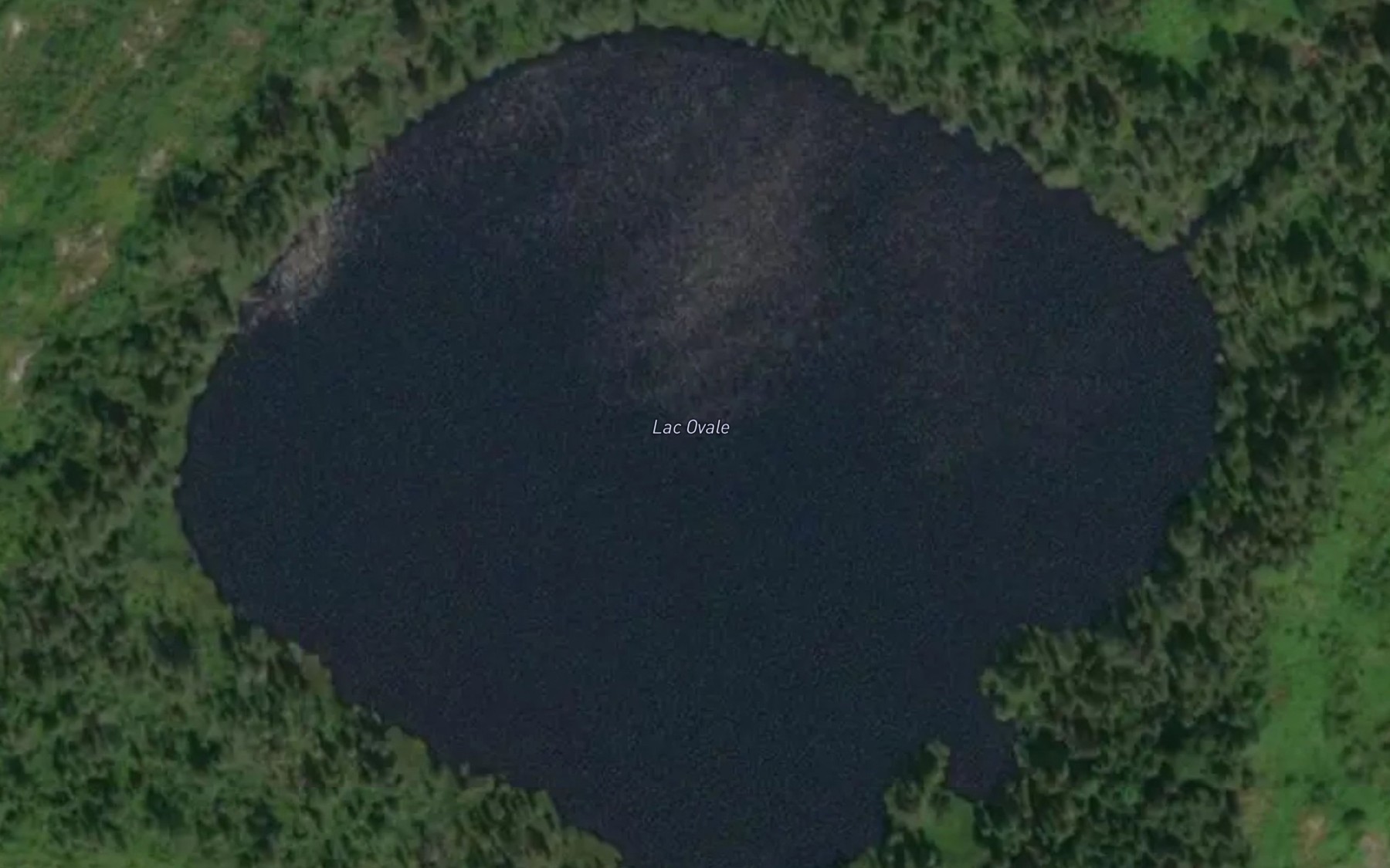 Satellite map of the Lac Ovale