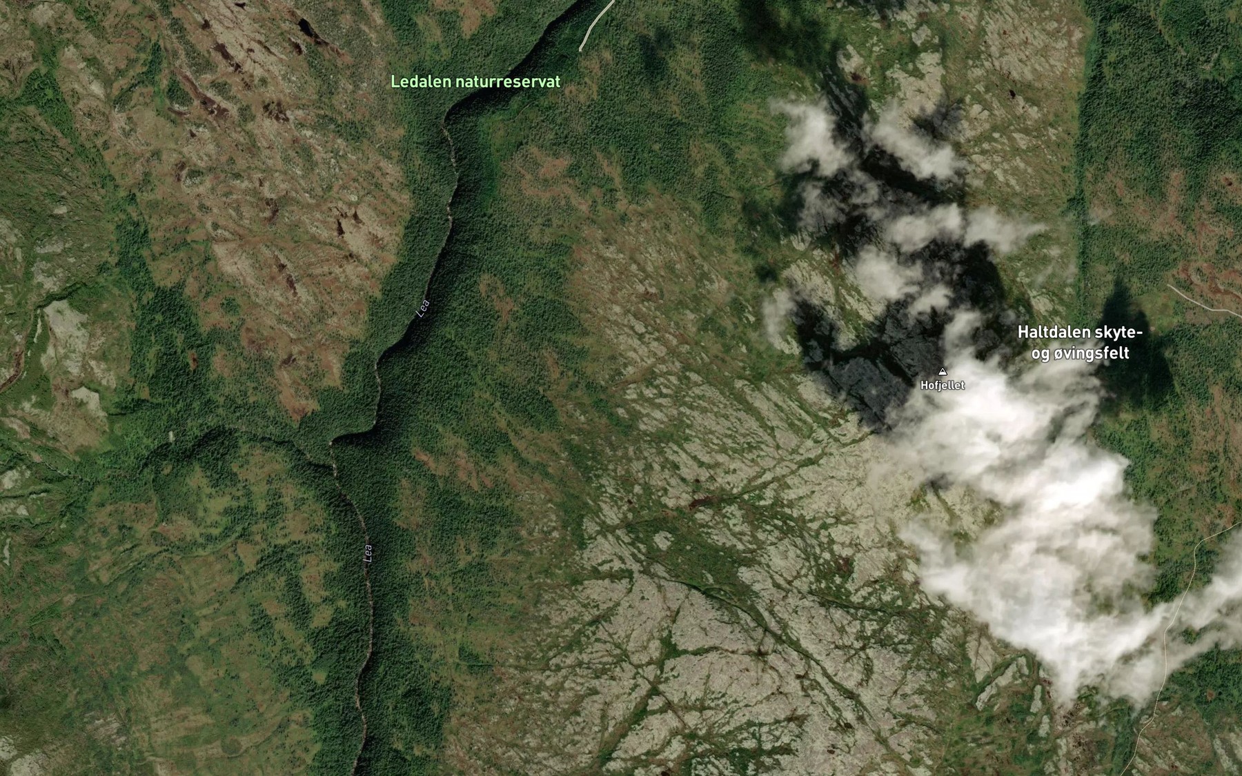 Satellite map of the Lauvoydalsbekken
