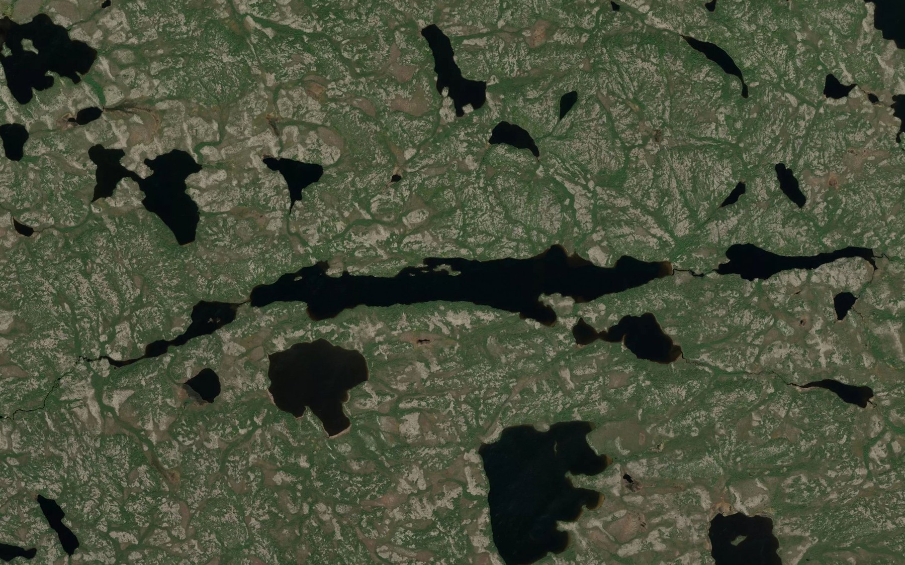 Satellite map of the Lac Pikwahipananis