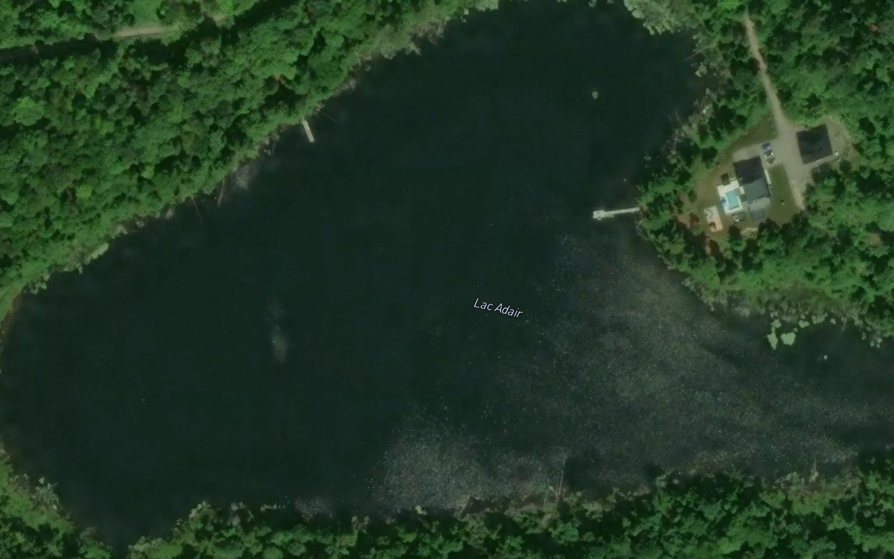 Satellite map of the Lac Adair