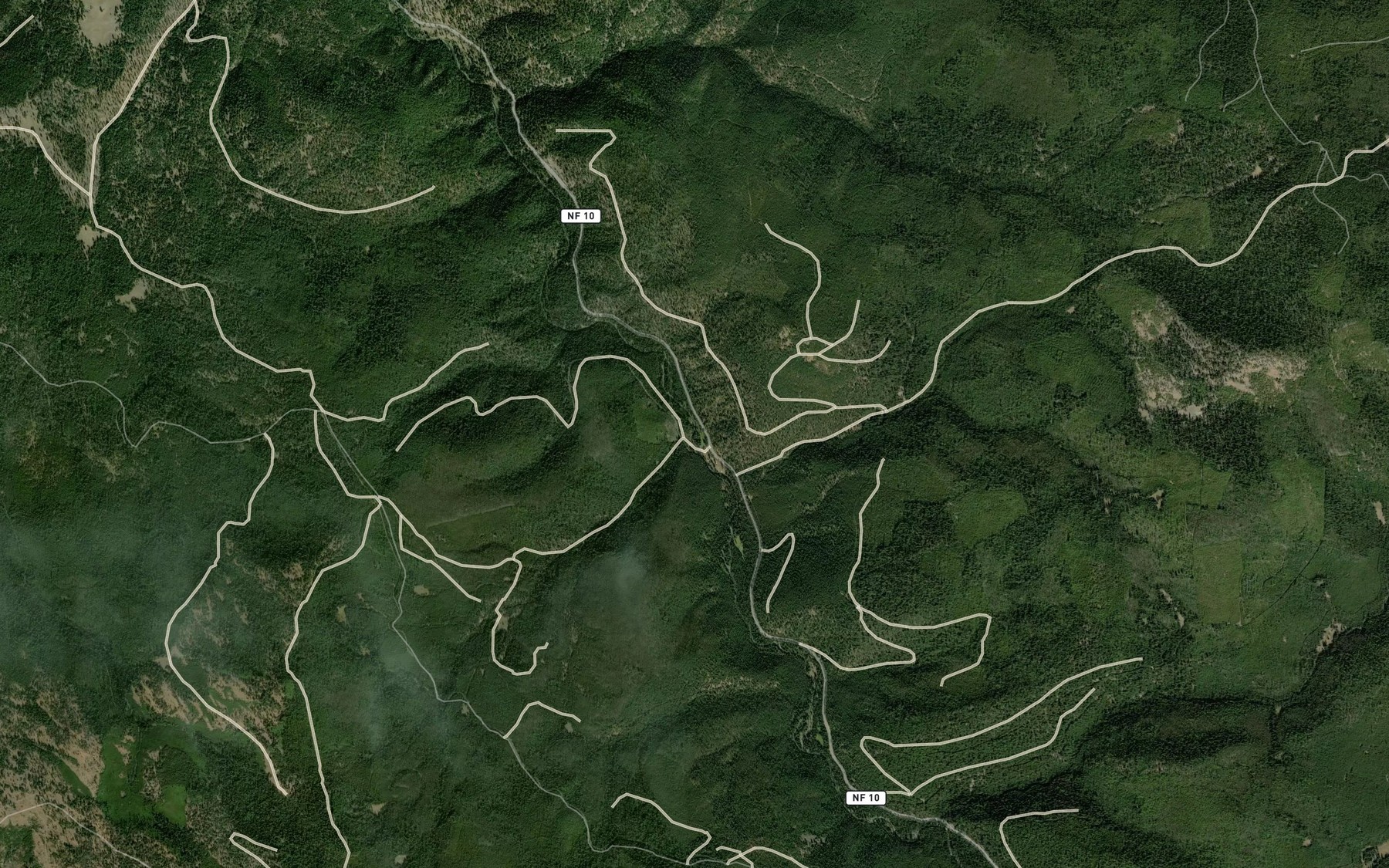 Satellite map of the Junkens Creek