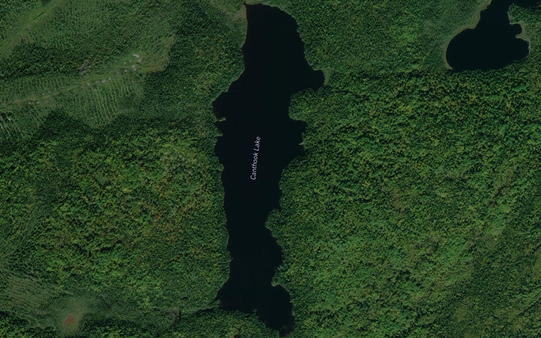 Satellite map of the Canthook Lake