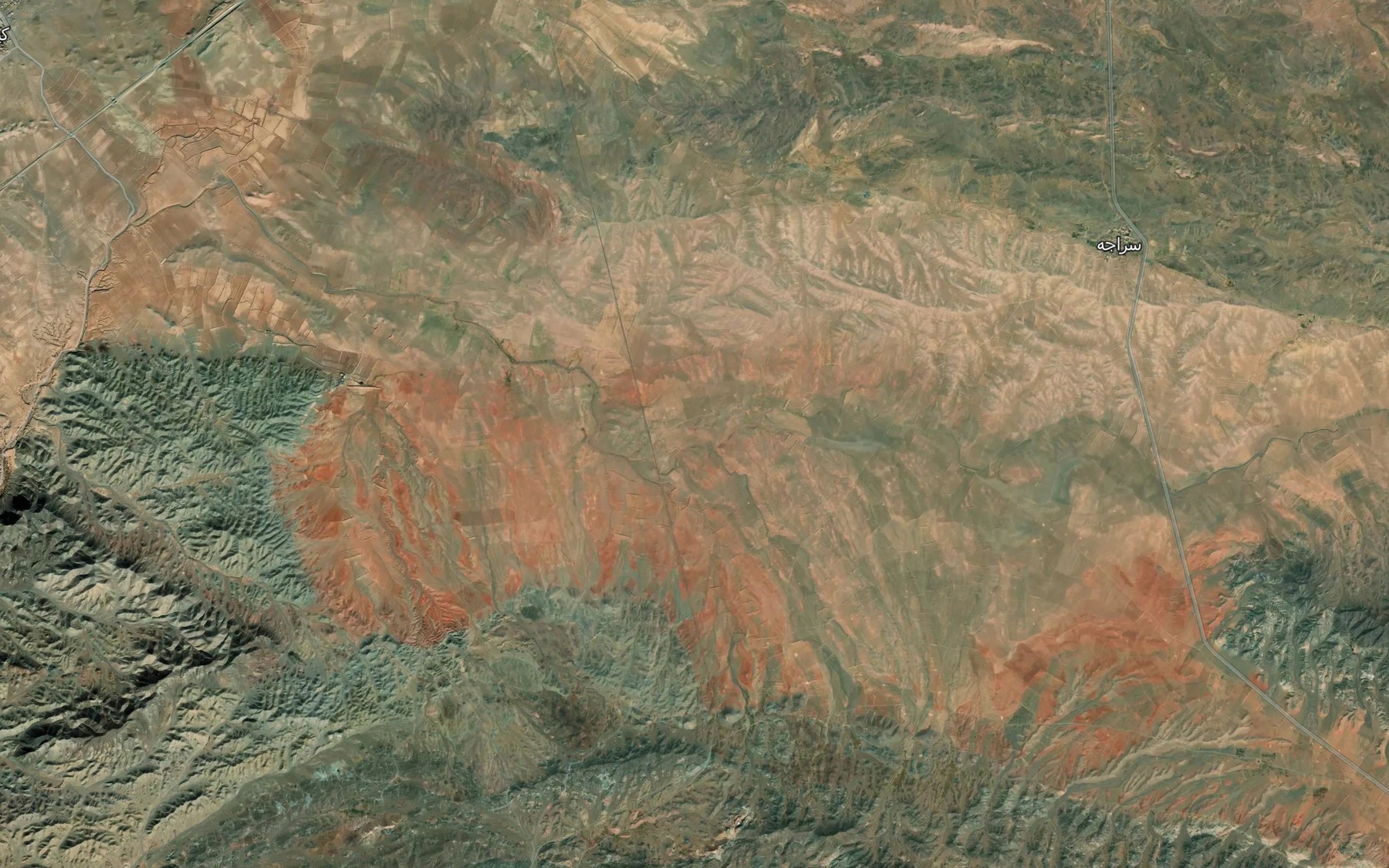 Satellite map of the Cheshmeh-ye Mir Saq