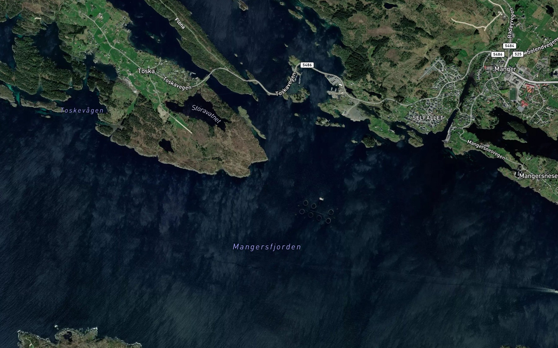 Satellite map of the Toskeflui