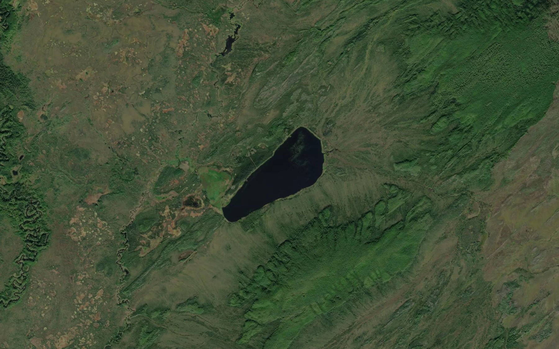 Satellite map of the Deadfish Lake