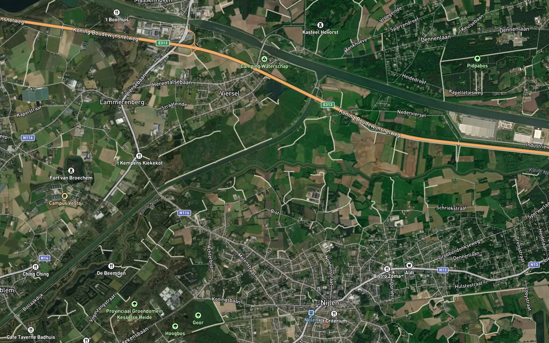 Satellite map of the Laak