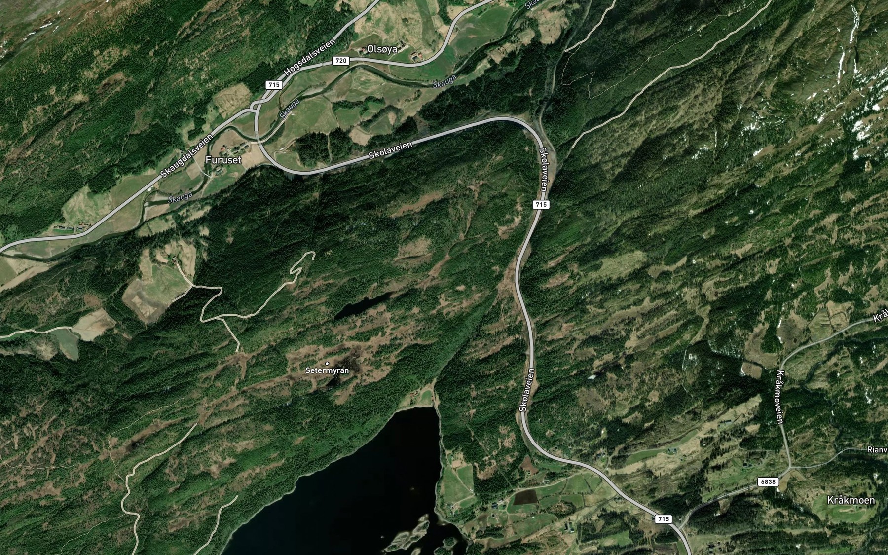 Satellite map of the Svarttjornbekken