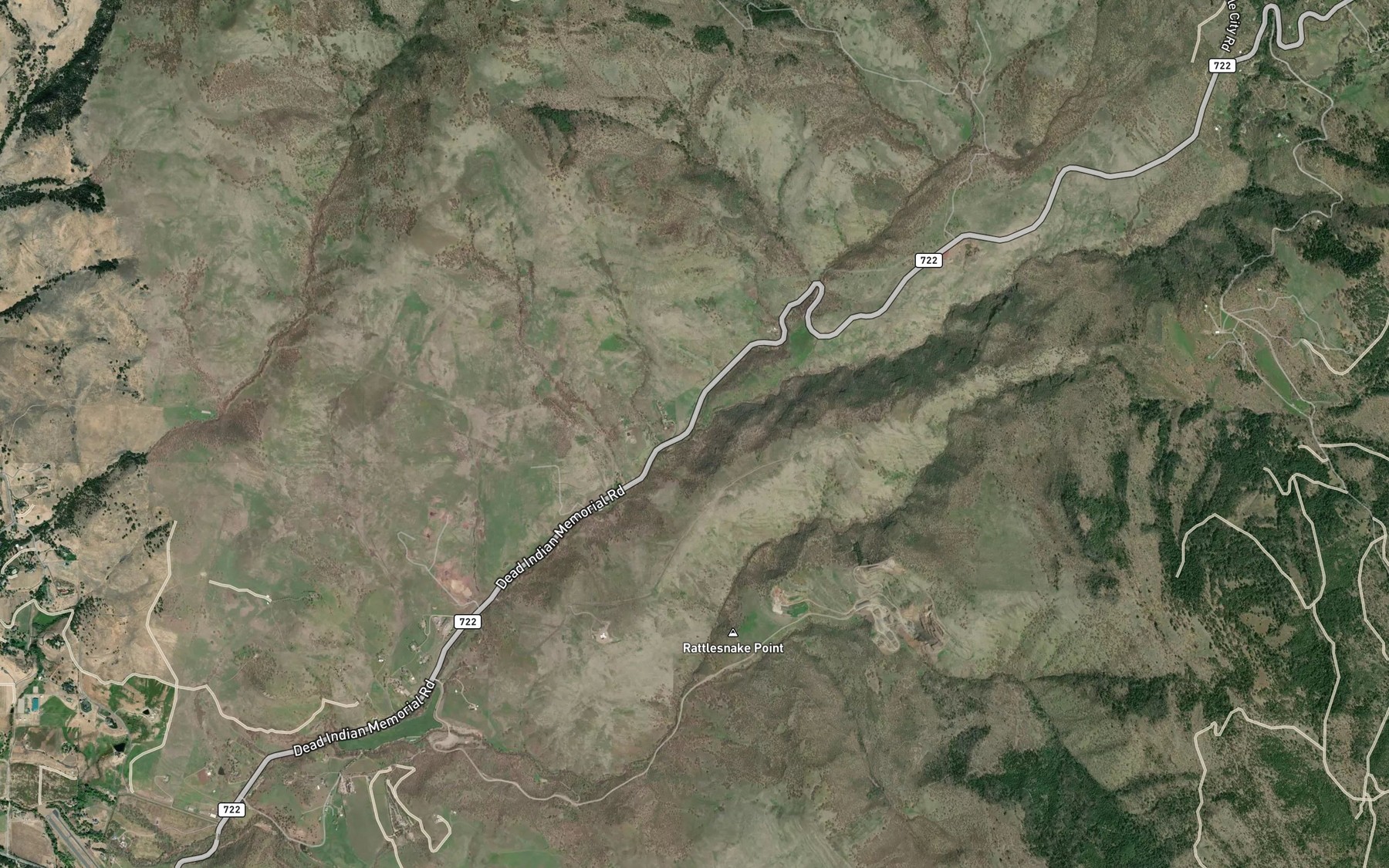 Satellite map of the Frog Creek