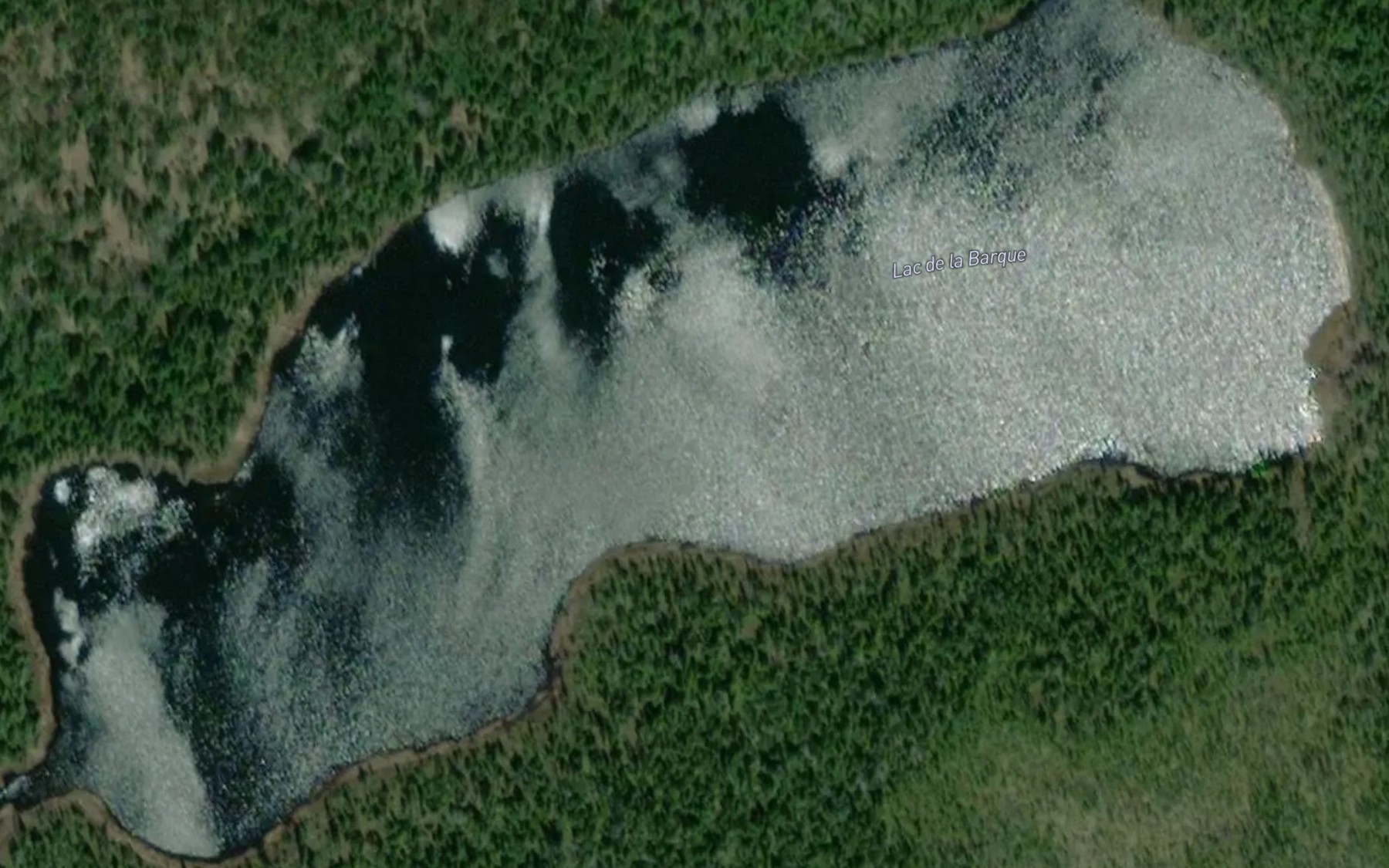 Satellite map of the Lac de la Barque