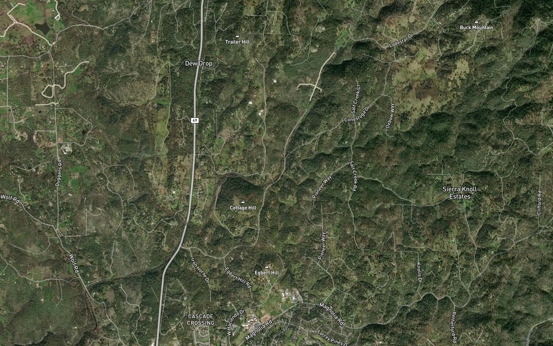 Satellite map of the Salt Creek