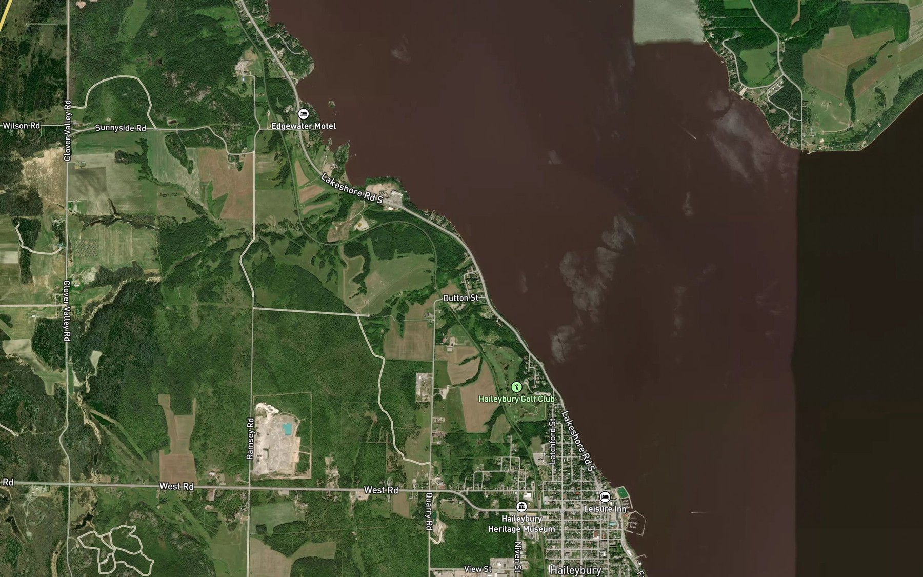 Satellite map of the Moore Creek