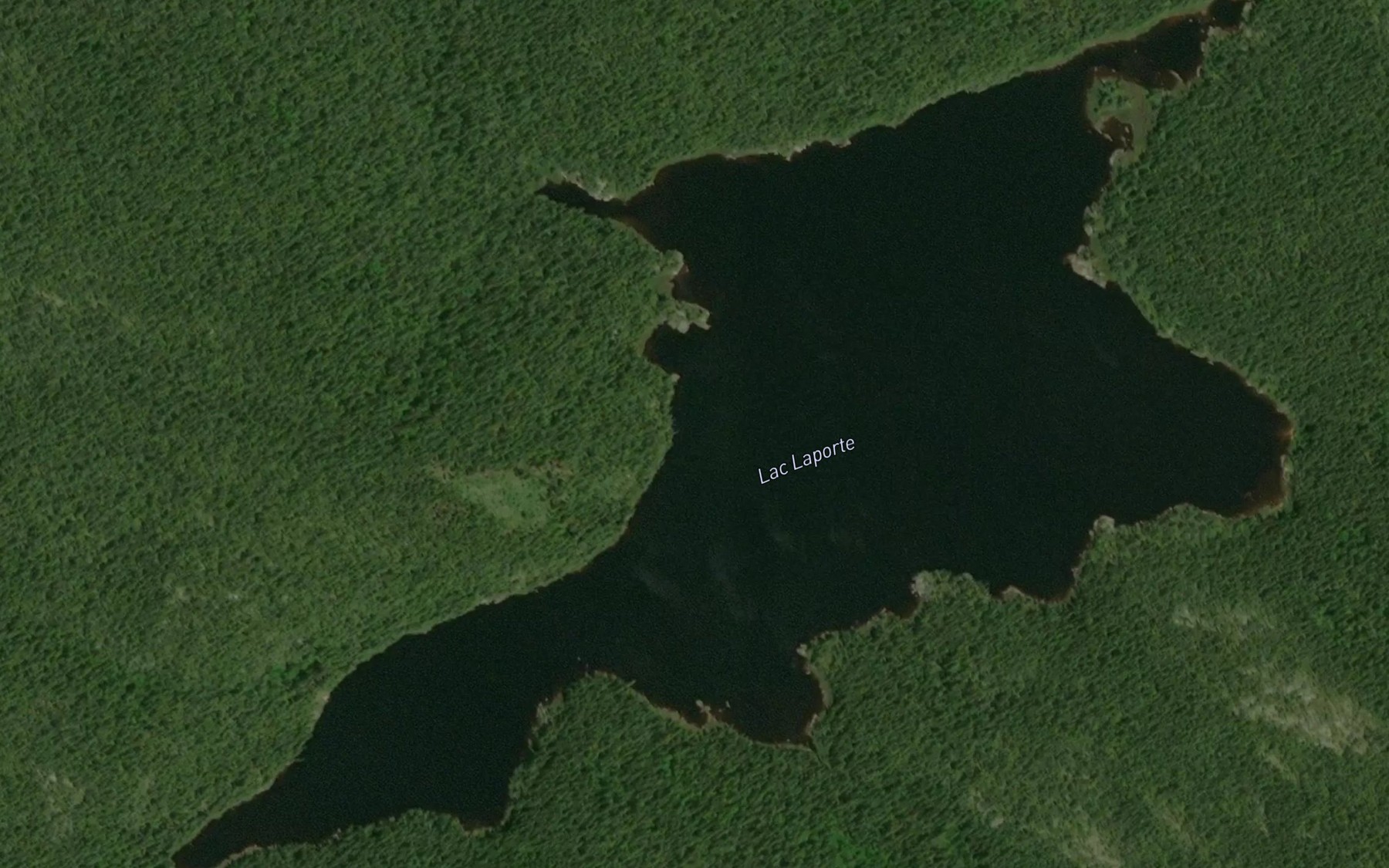 Satellite map of the Lac Laporte