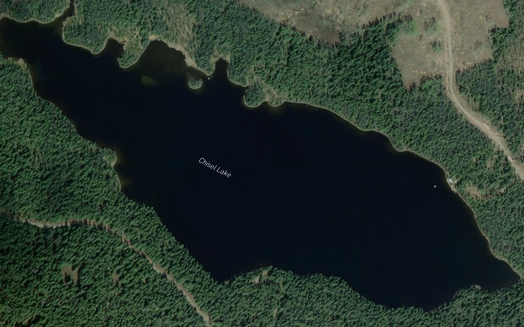 Satellite map of the Chisel Lake