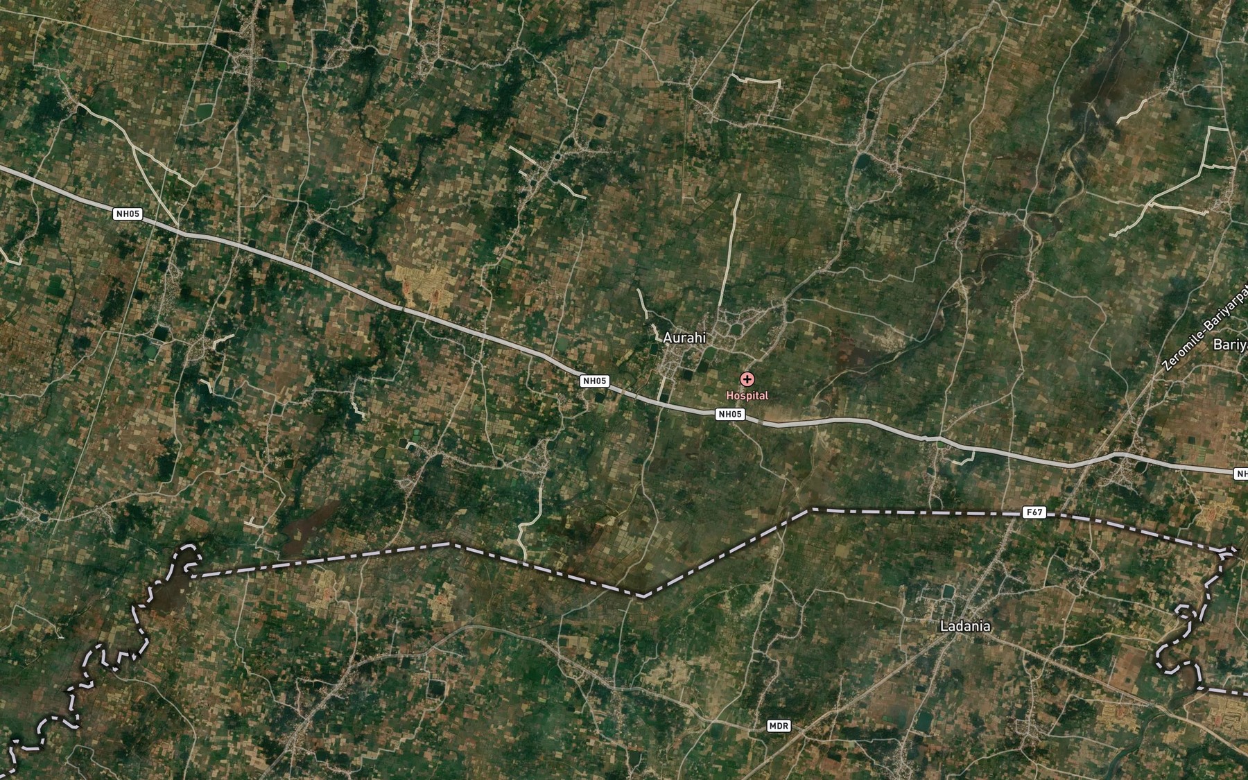 Satellite map of the Paroriya Nadi