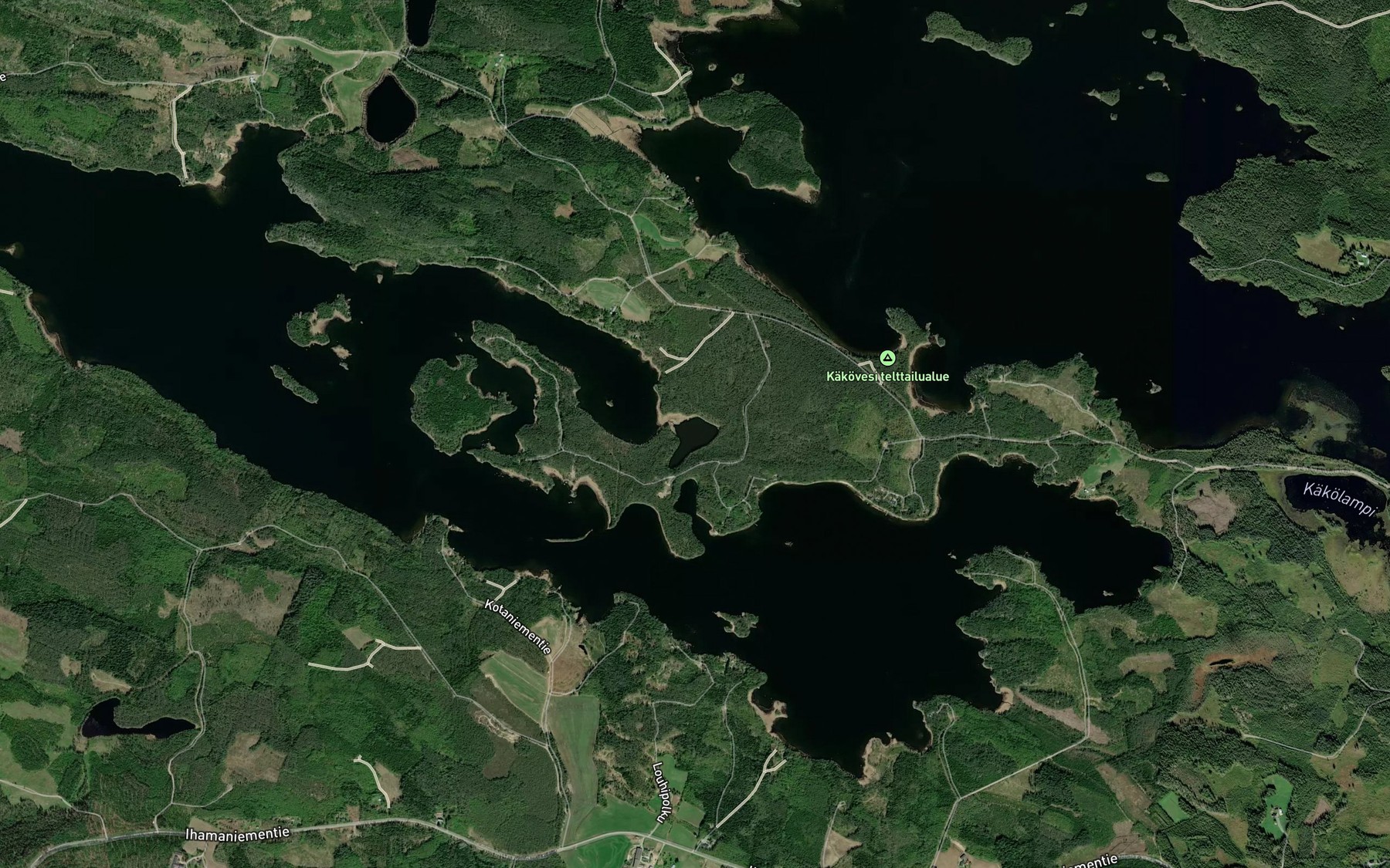 Satellite map of the Valkeislampi