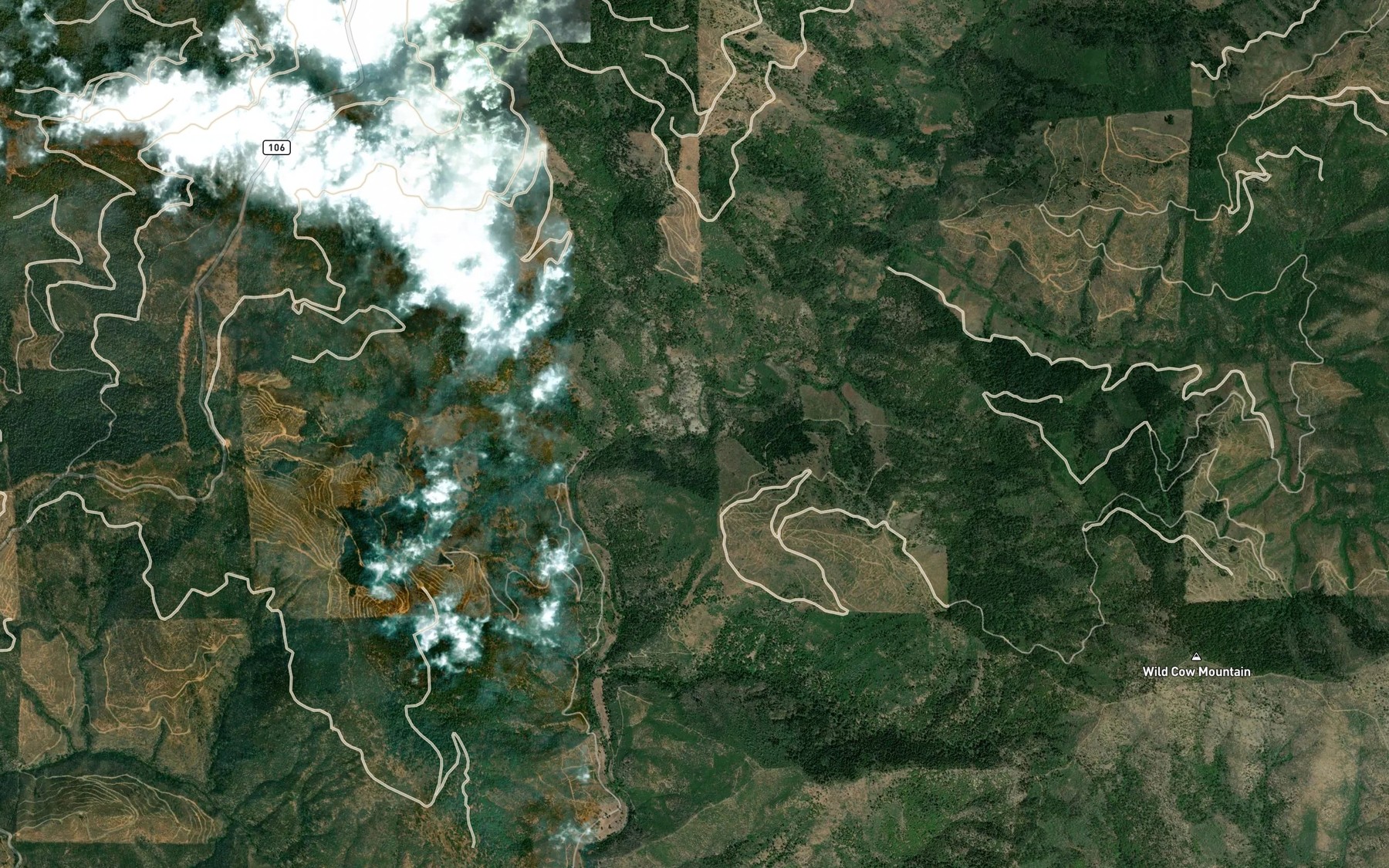 Satellite map of the Slate Creek