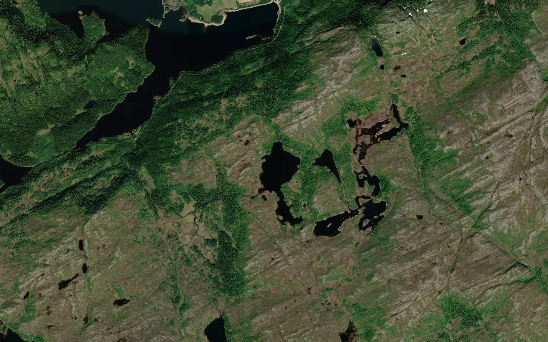 Satellite map of the Lauvtjorna