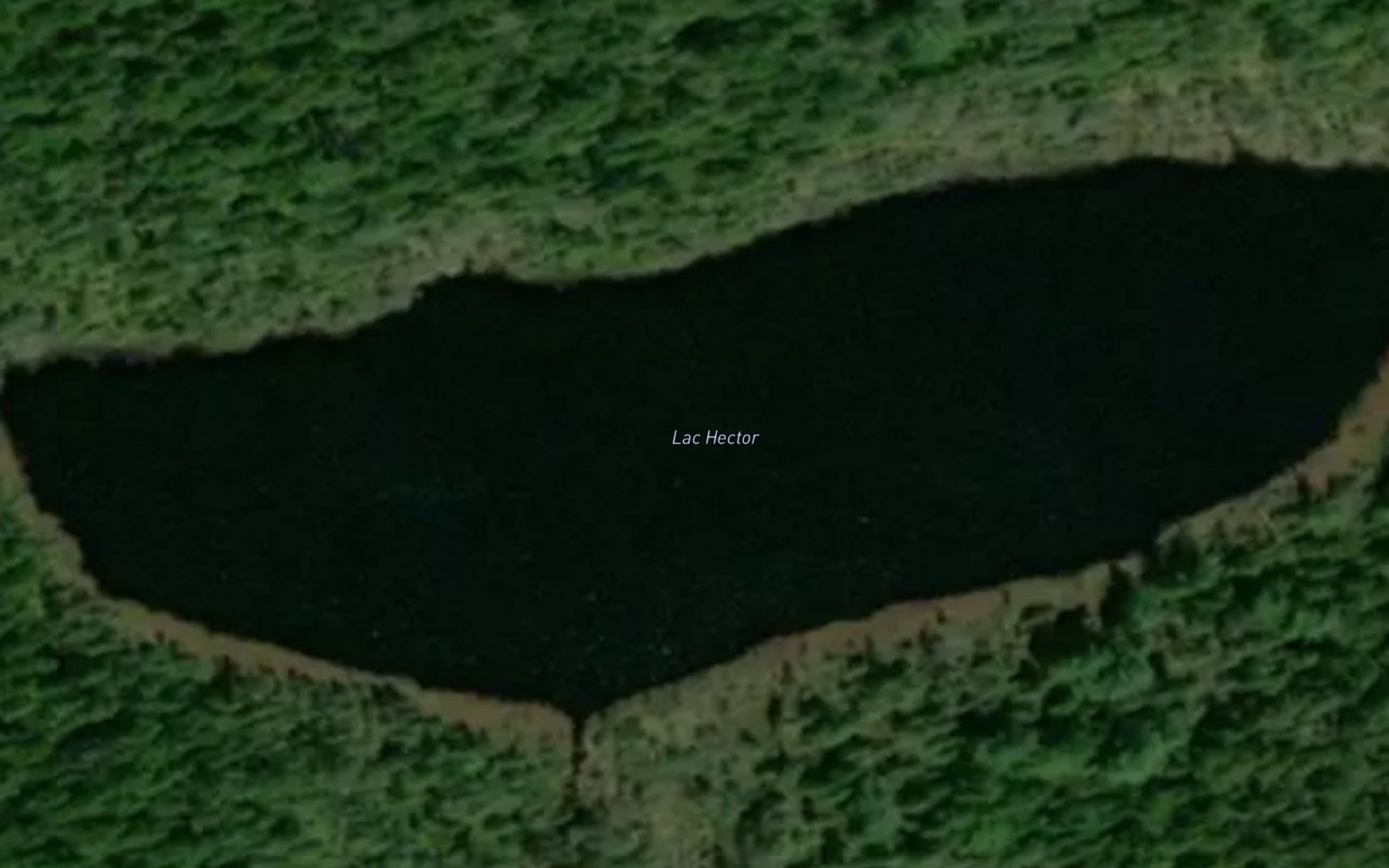 Satellite map of the Lac Hector