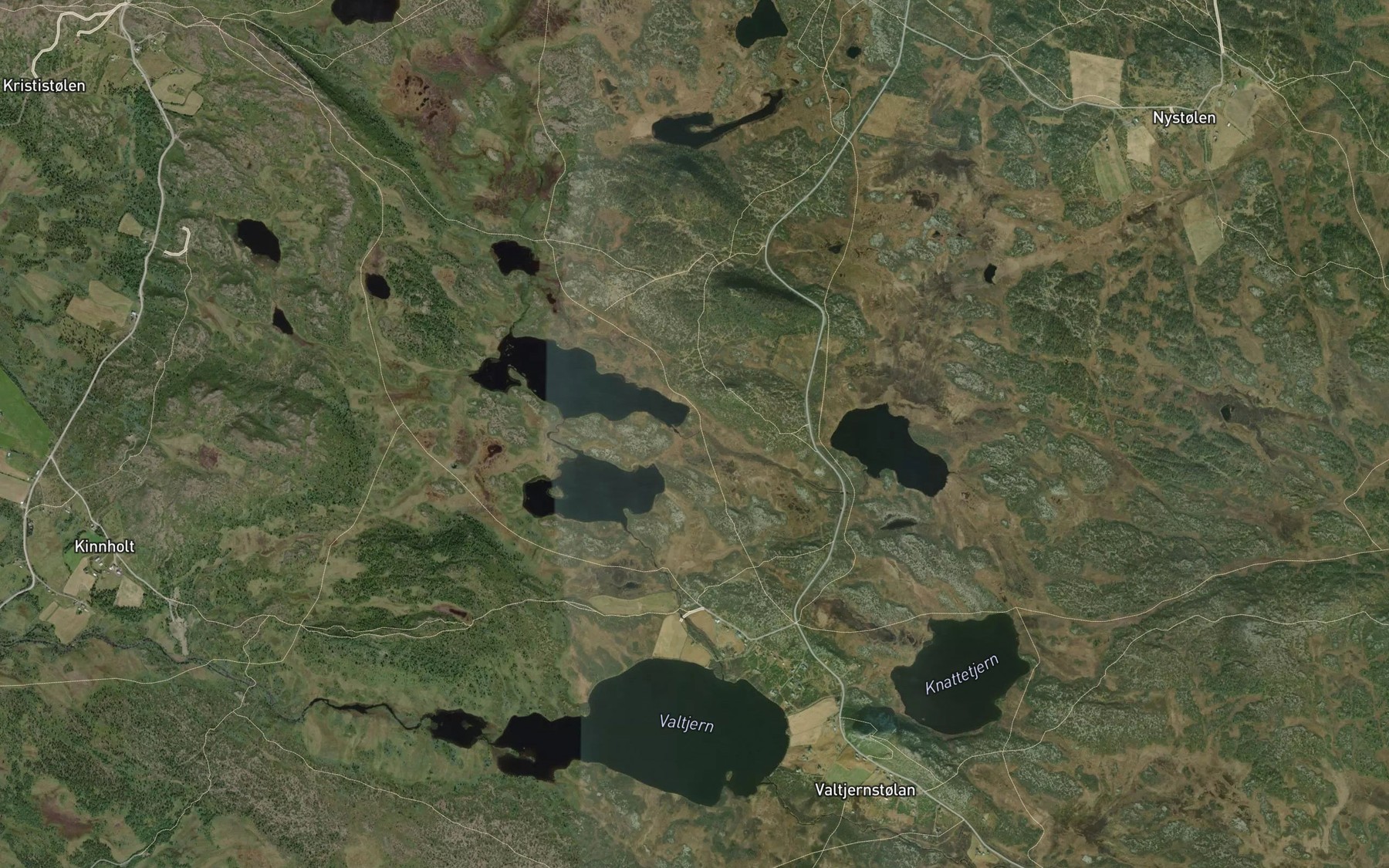 Satellite map of the Lokabekken
