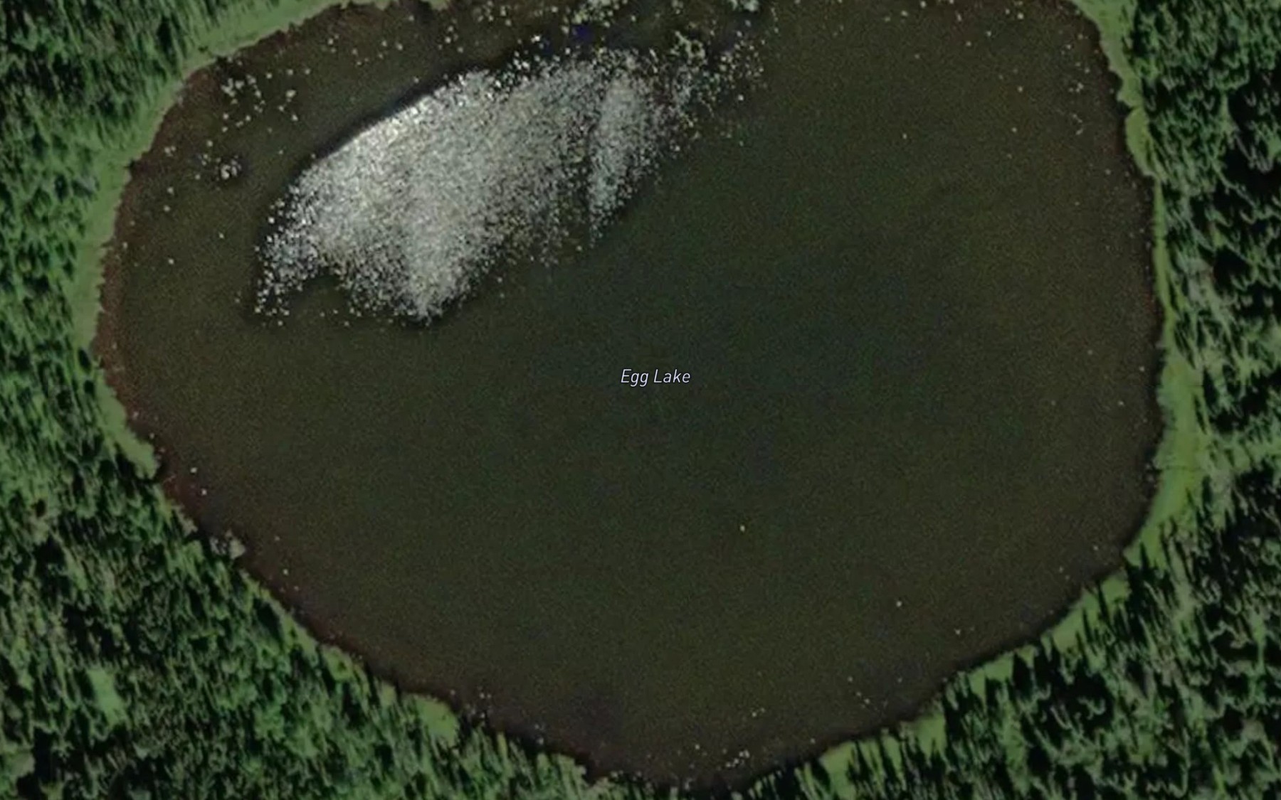 Satellite map of the Egg Lake