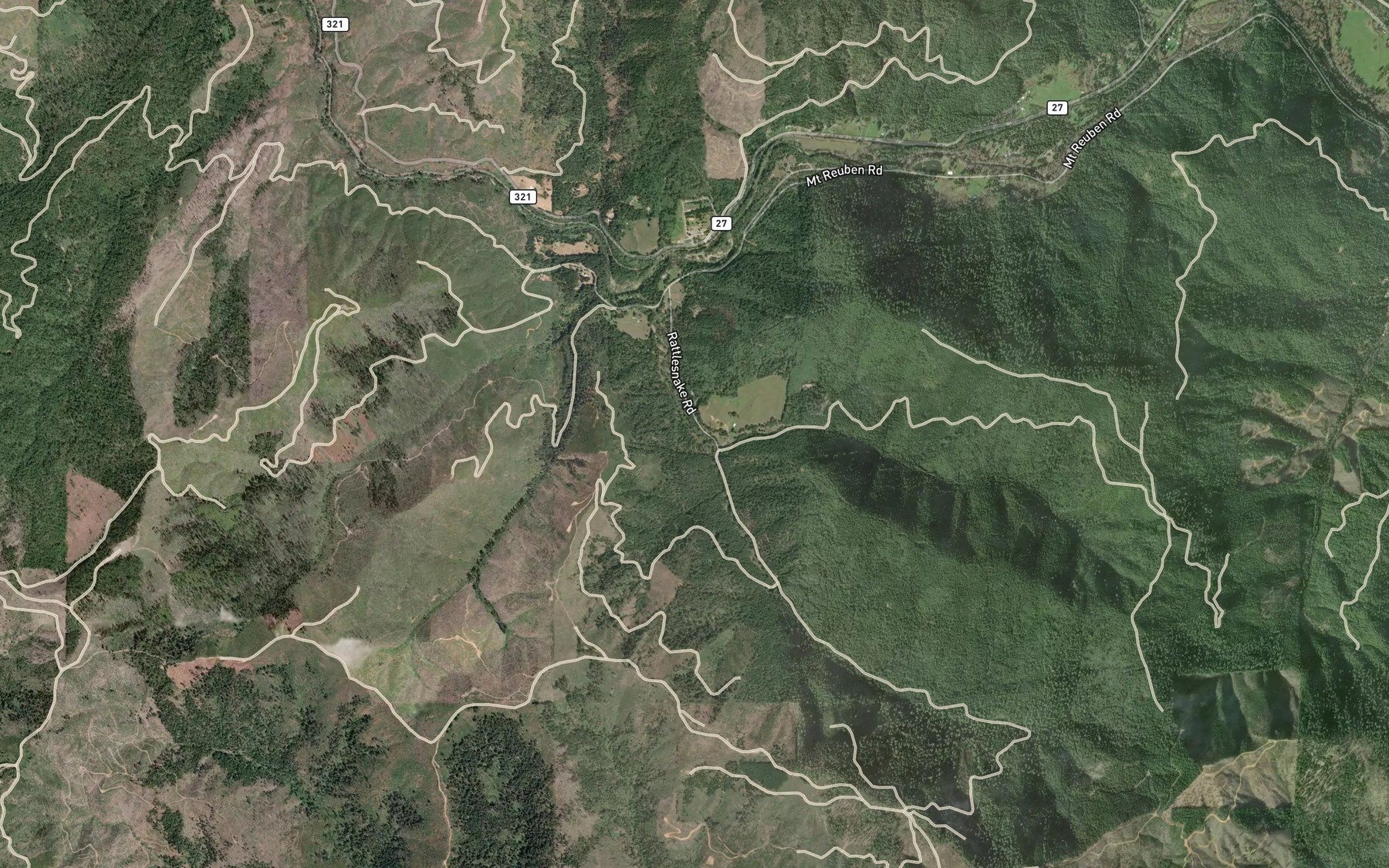 Satellite map of the Stevens Creek