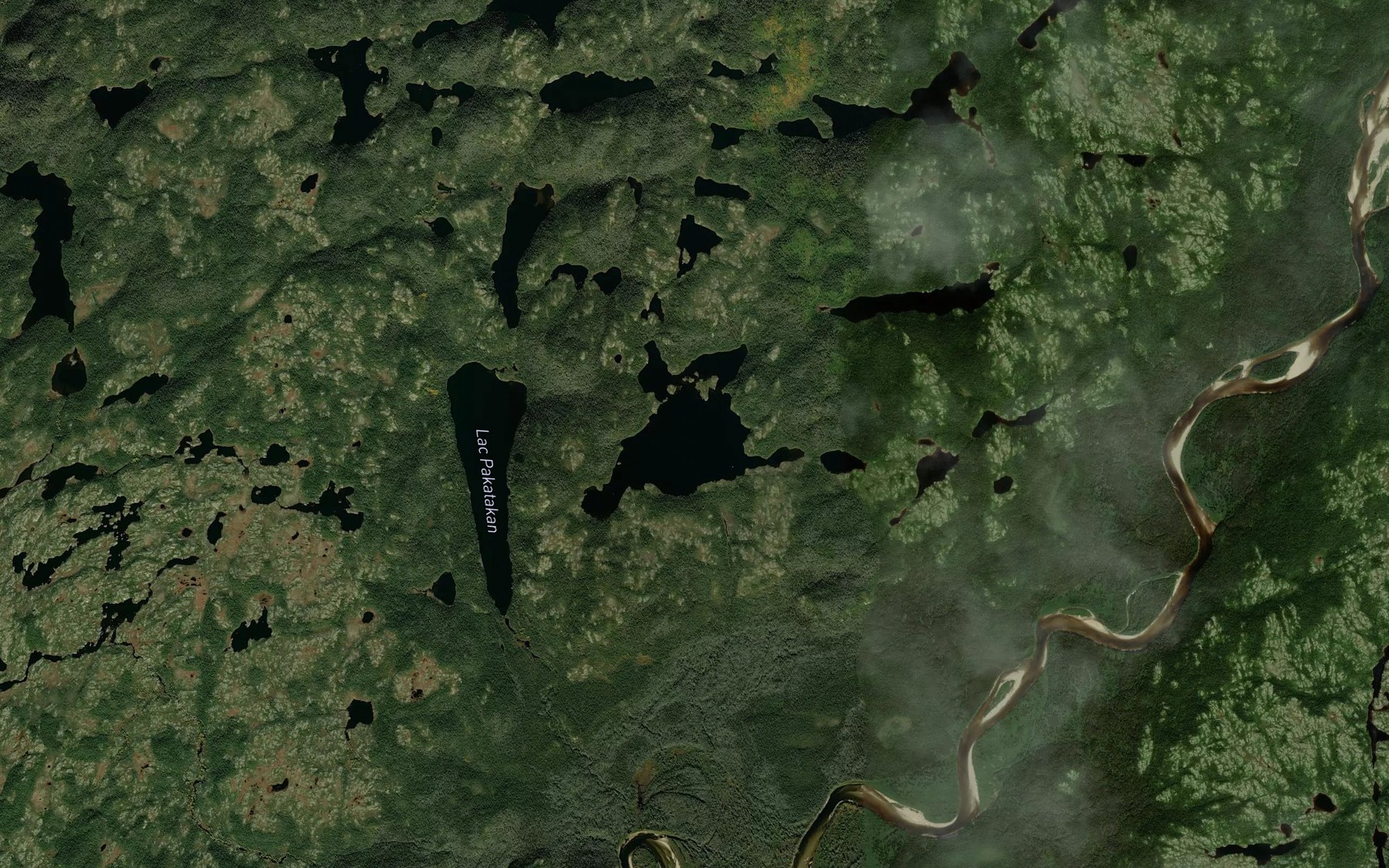 Satellite map of the Lac Kapikatan