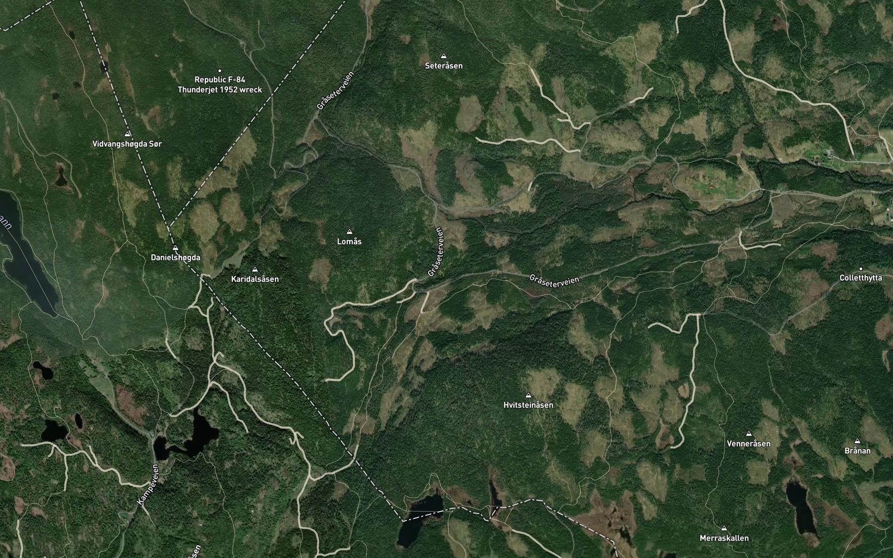 Satellite map of the Floyta