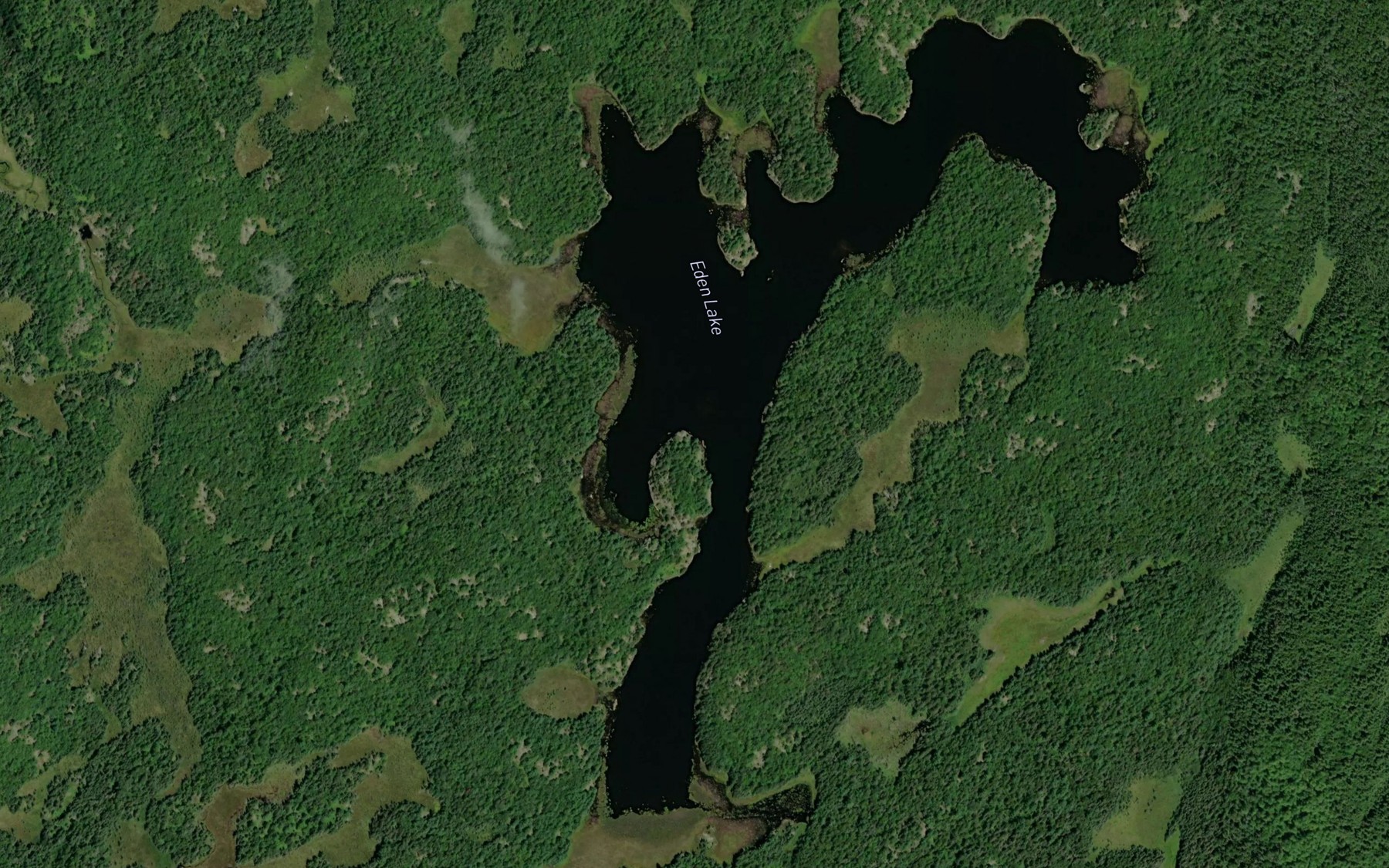Satellite map of the Eden Lake