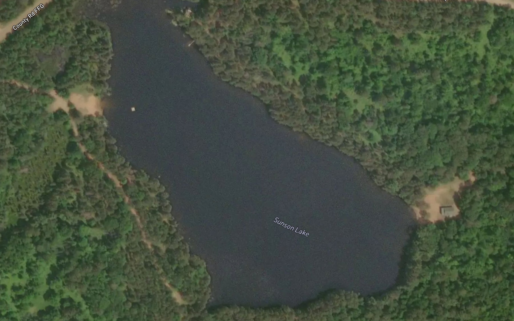 Satellite map of the Sunson Lake