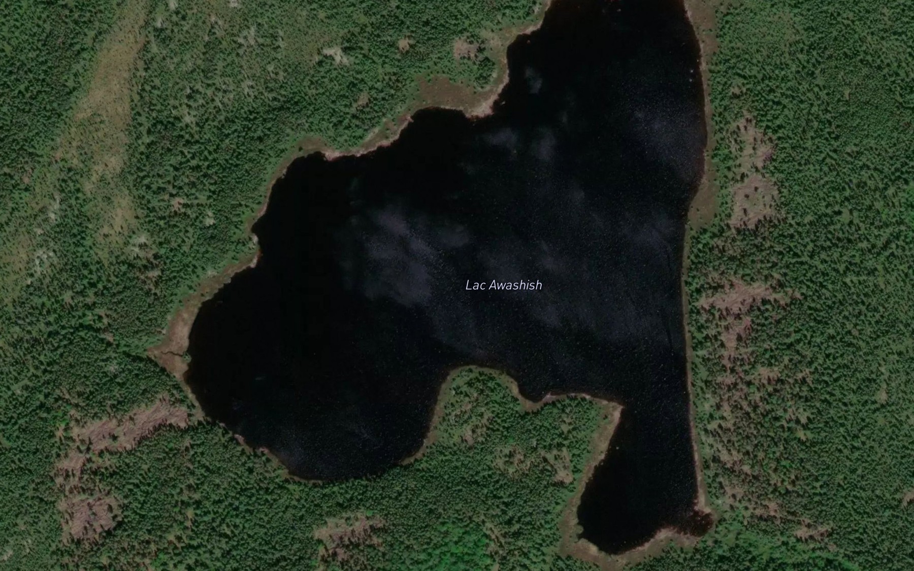 Satellite map of the Lac Awashish