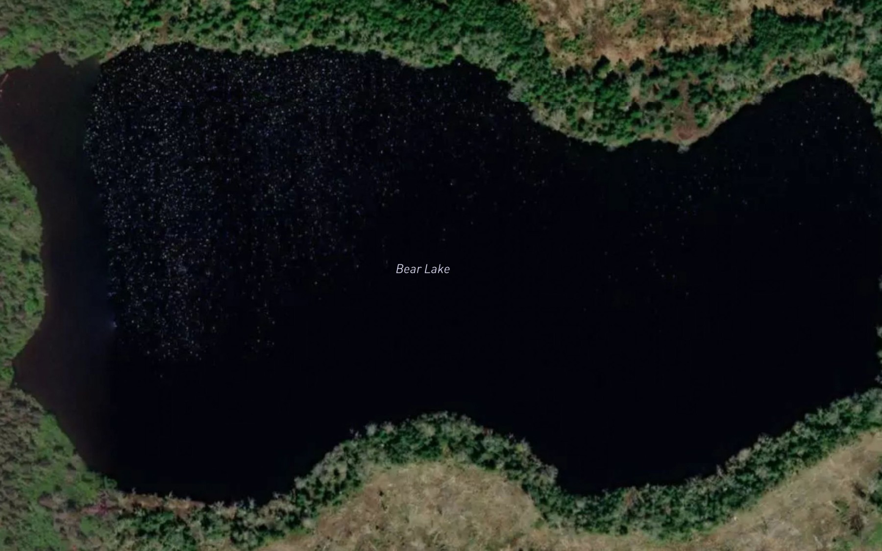 Satellite map of the Bear Lake