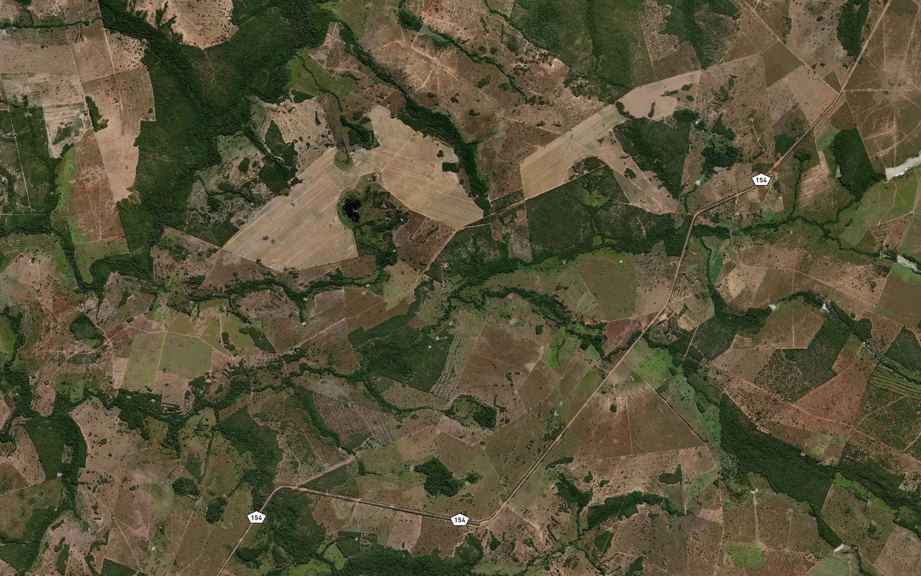 Satellite map of the Corrego da Serra