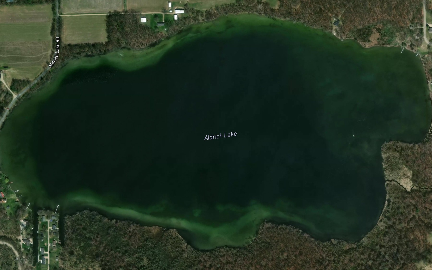 Satellite map of the Aldrich Lake