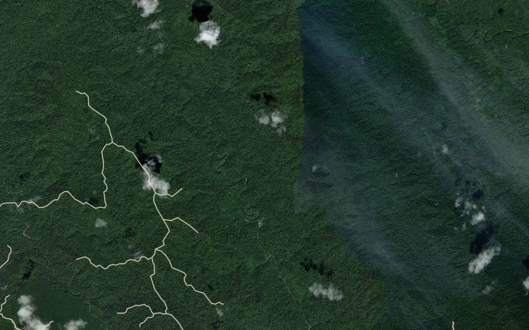 Satellite map of the Yavia Creek
