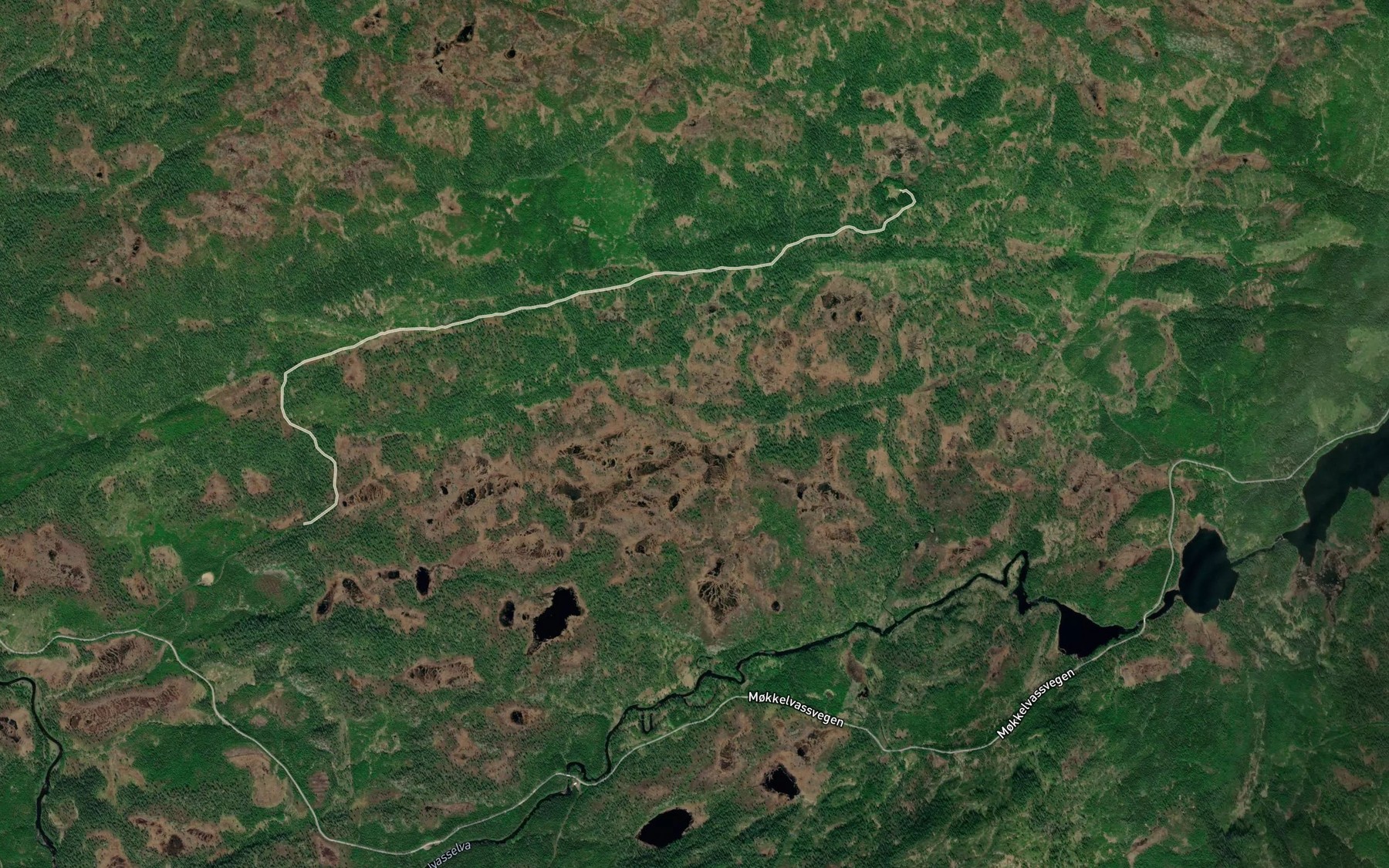 Satellite map of the Larstubekken