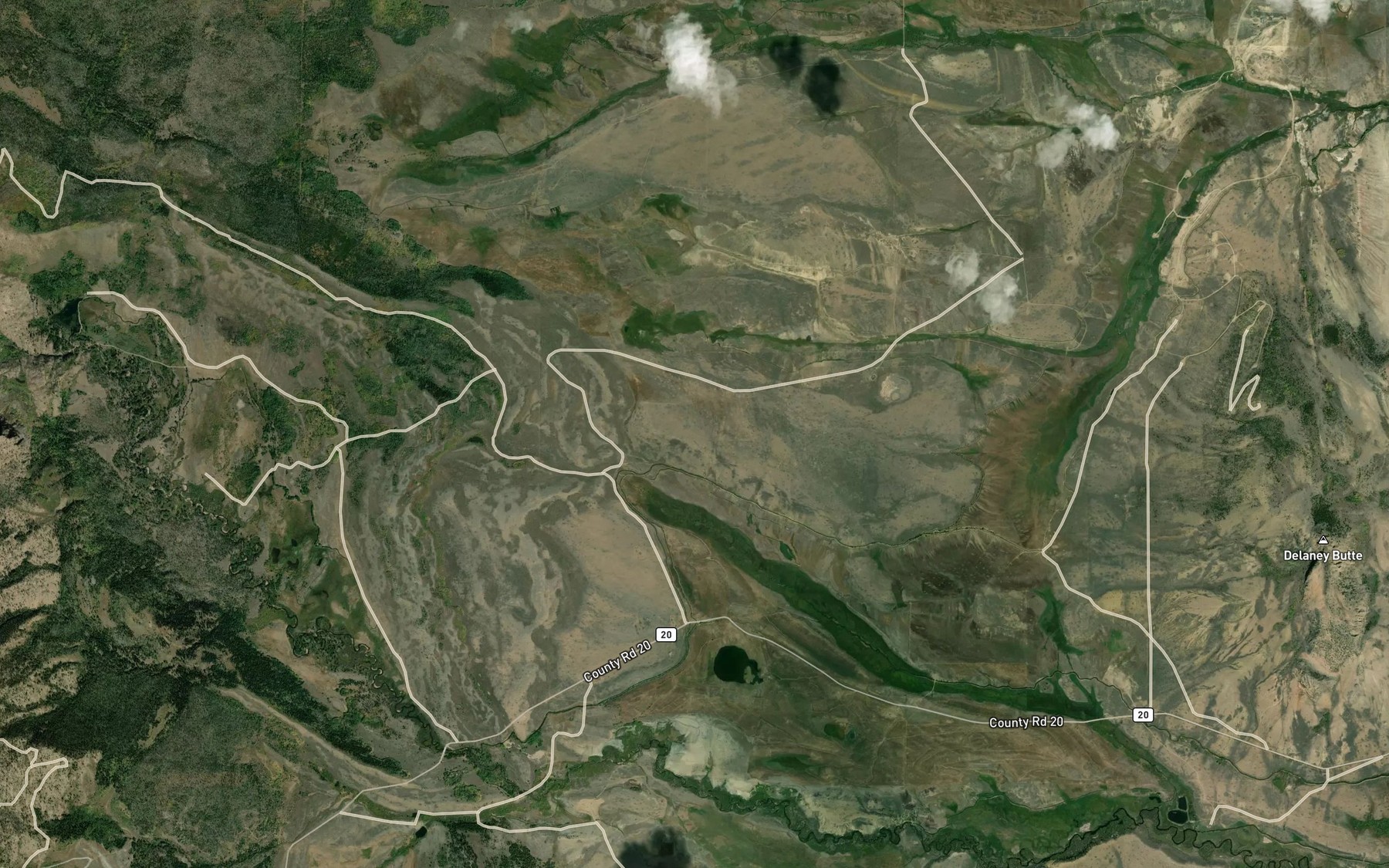 Satellite map of the Wolfer Ditch