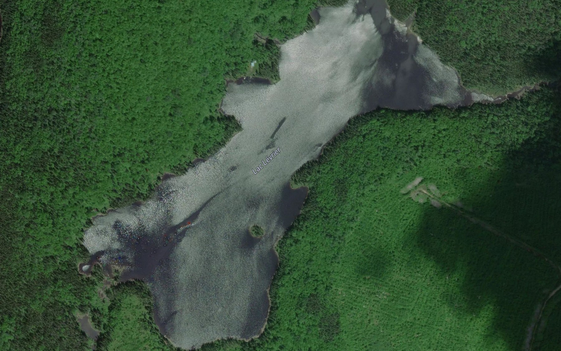 Satellite map of the Lac Levrier