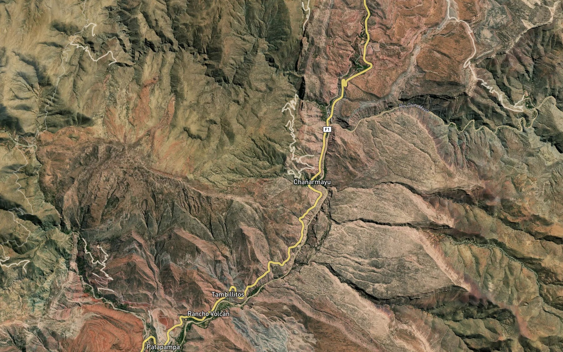 Satellite map of the Rio de Potreros