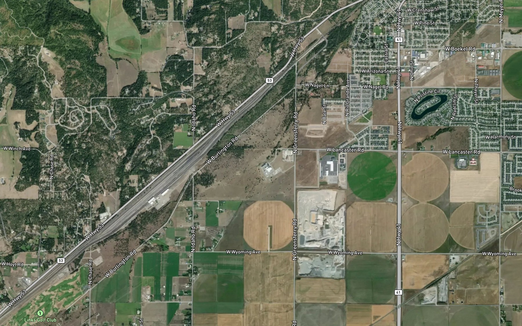 Satellite map of the East Greenacres Main Ditch