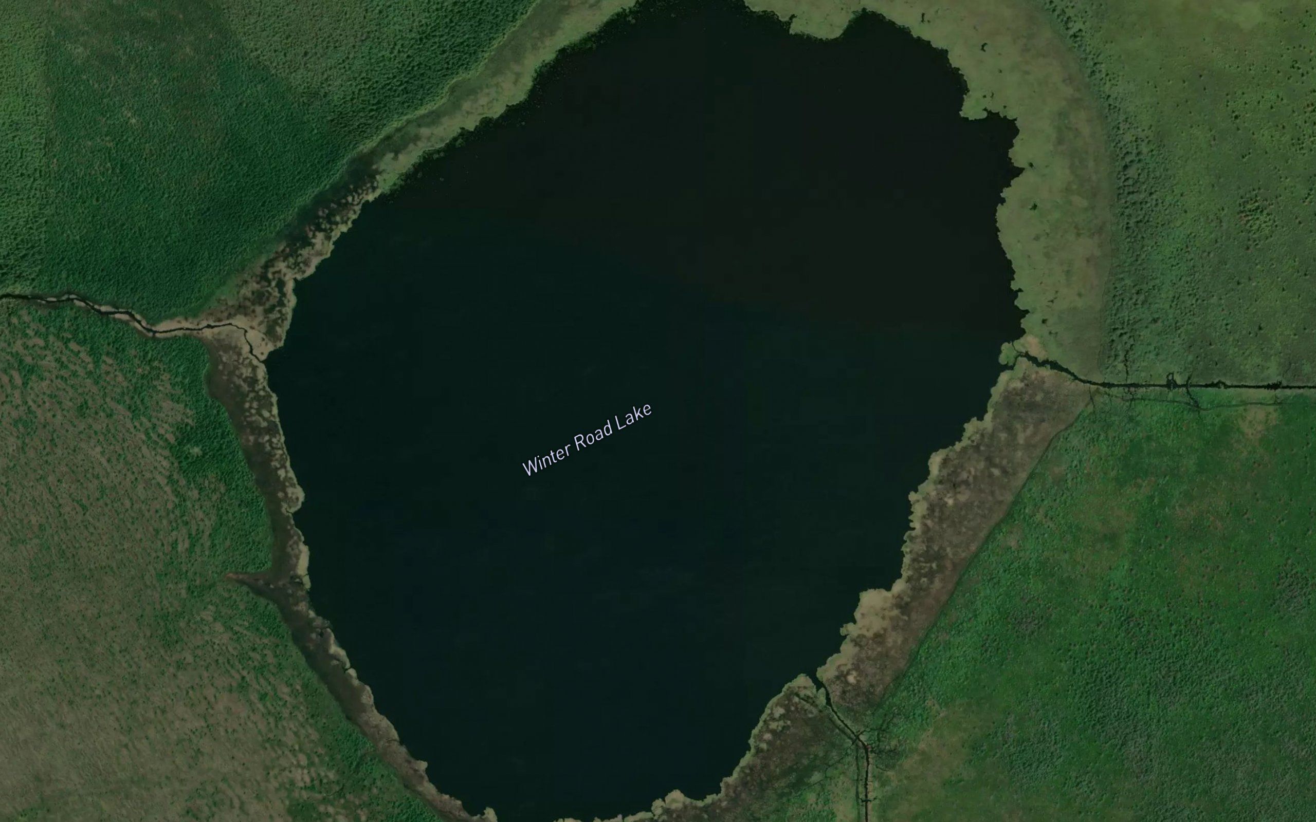 Winter Road Lake