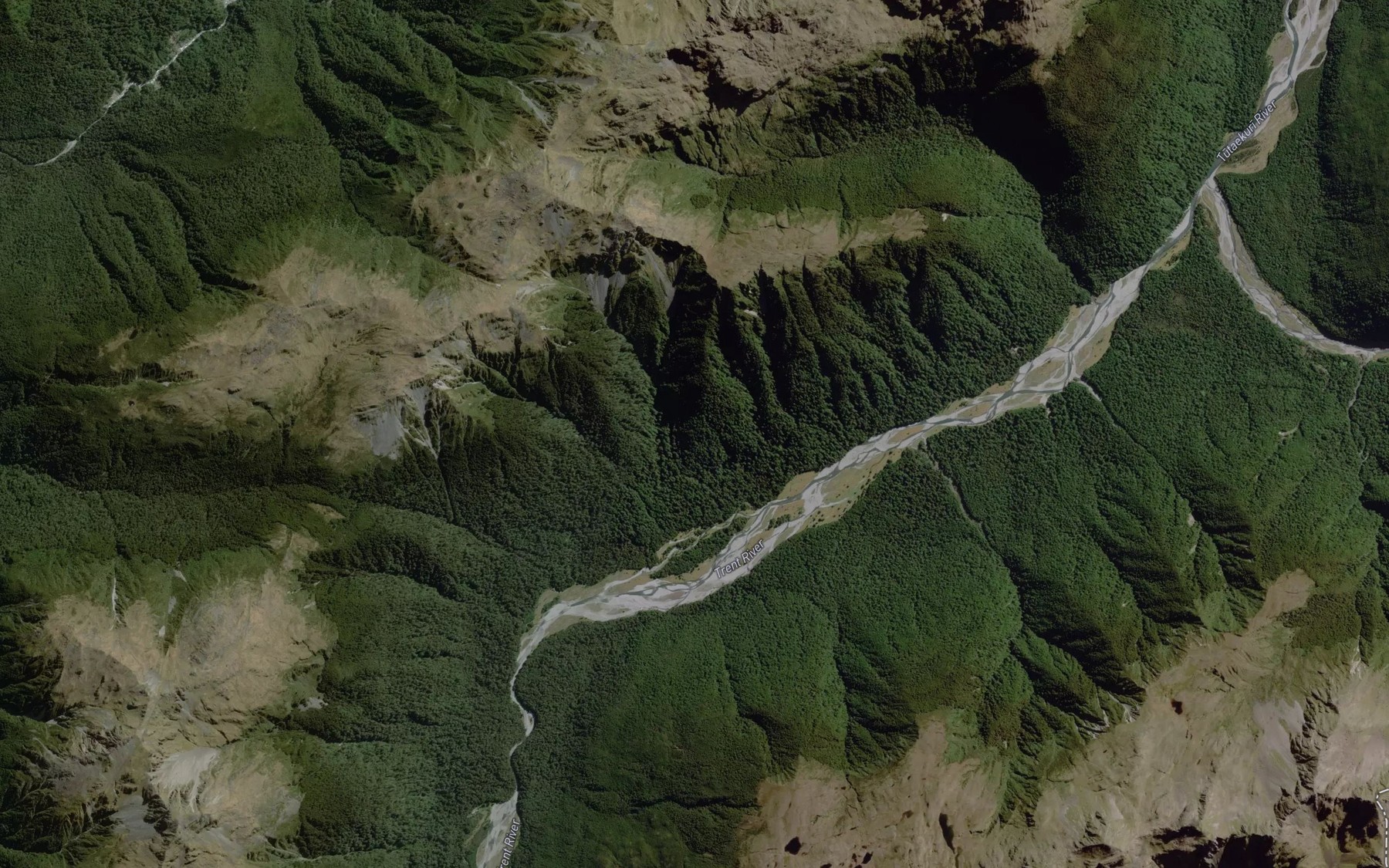 Satellite map of the Trent River
