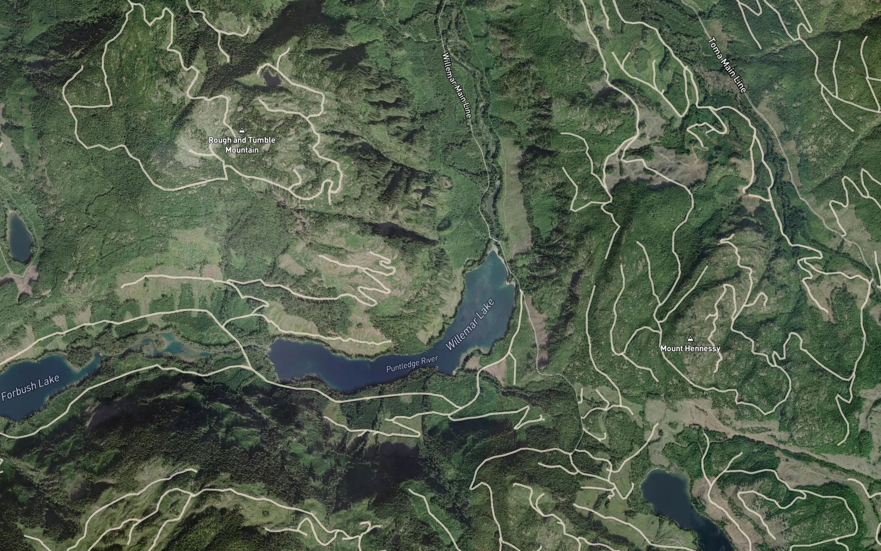 Satellite map of the Nimnim Creek