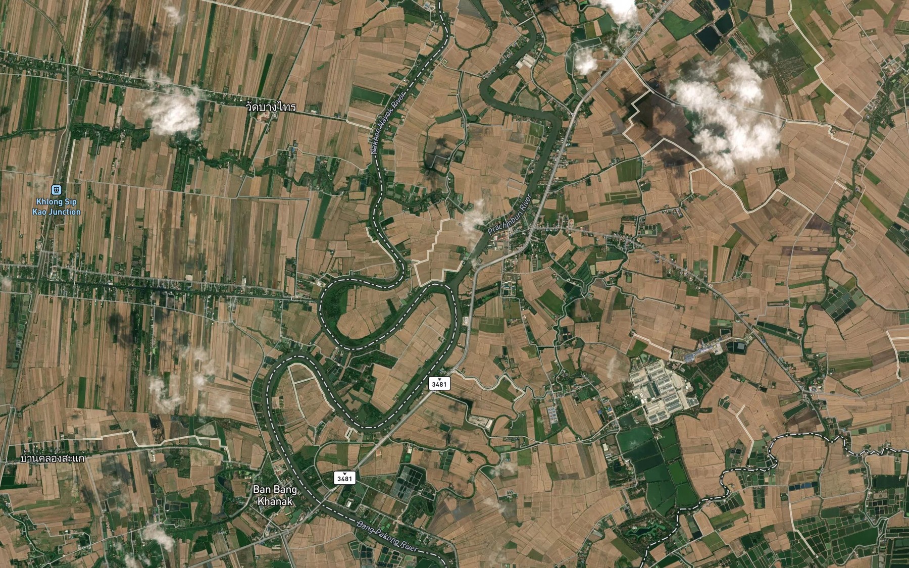 Satellite map of the Mae Nam Prachin Buri