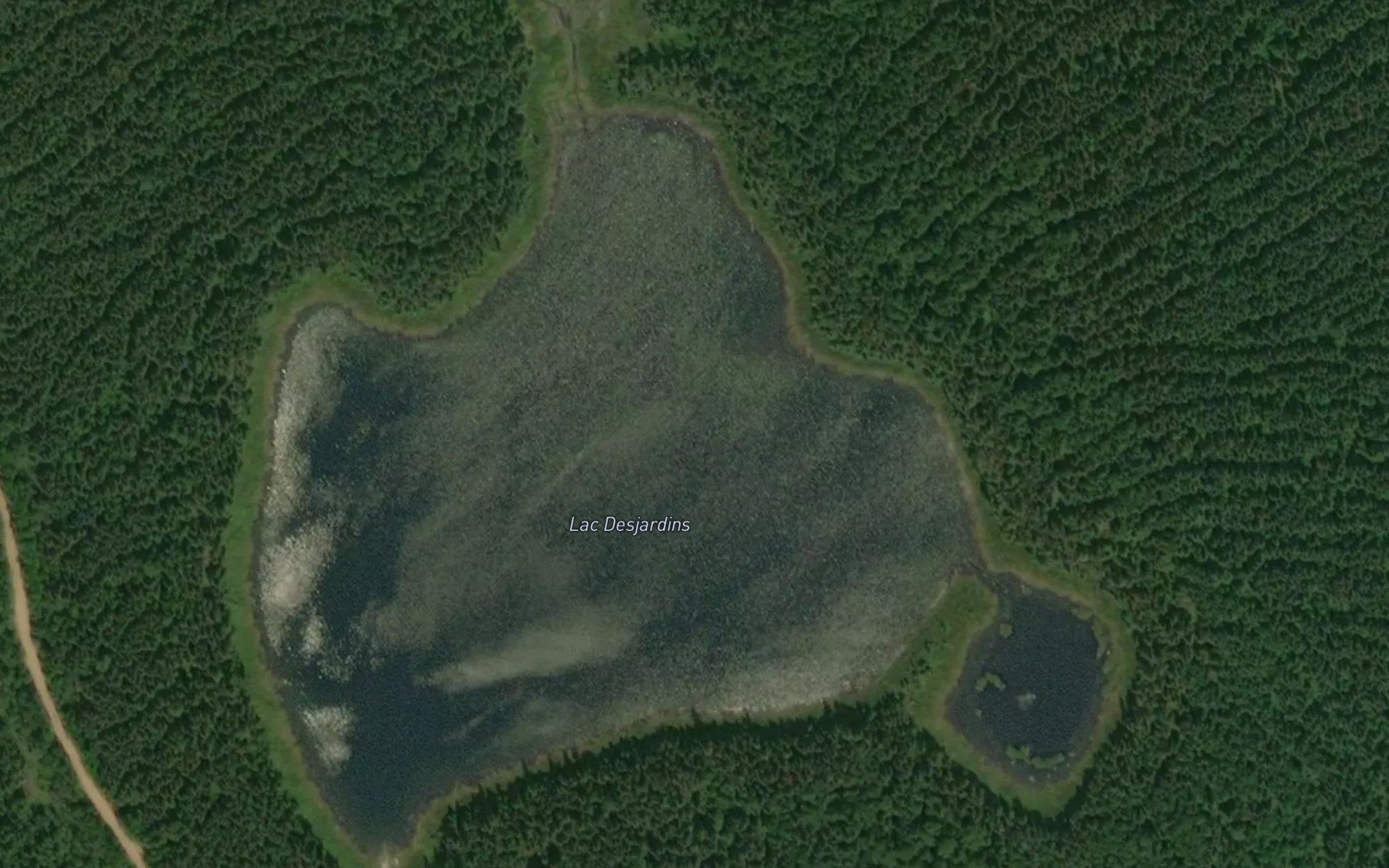 Satellite map of the Lac Desjardins