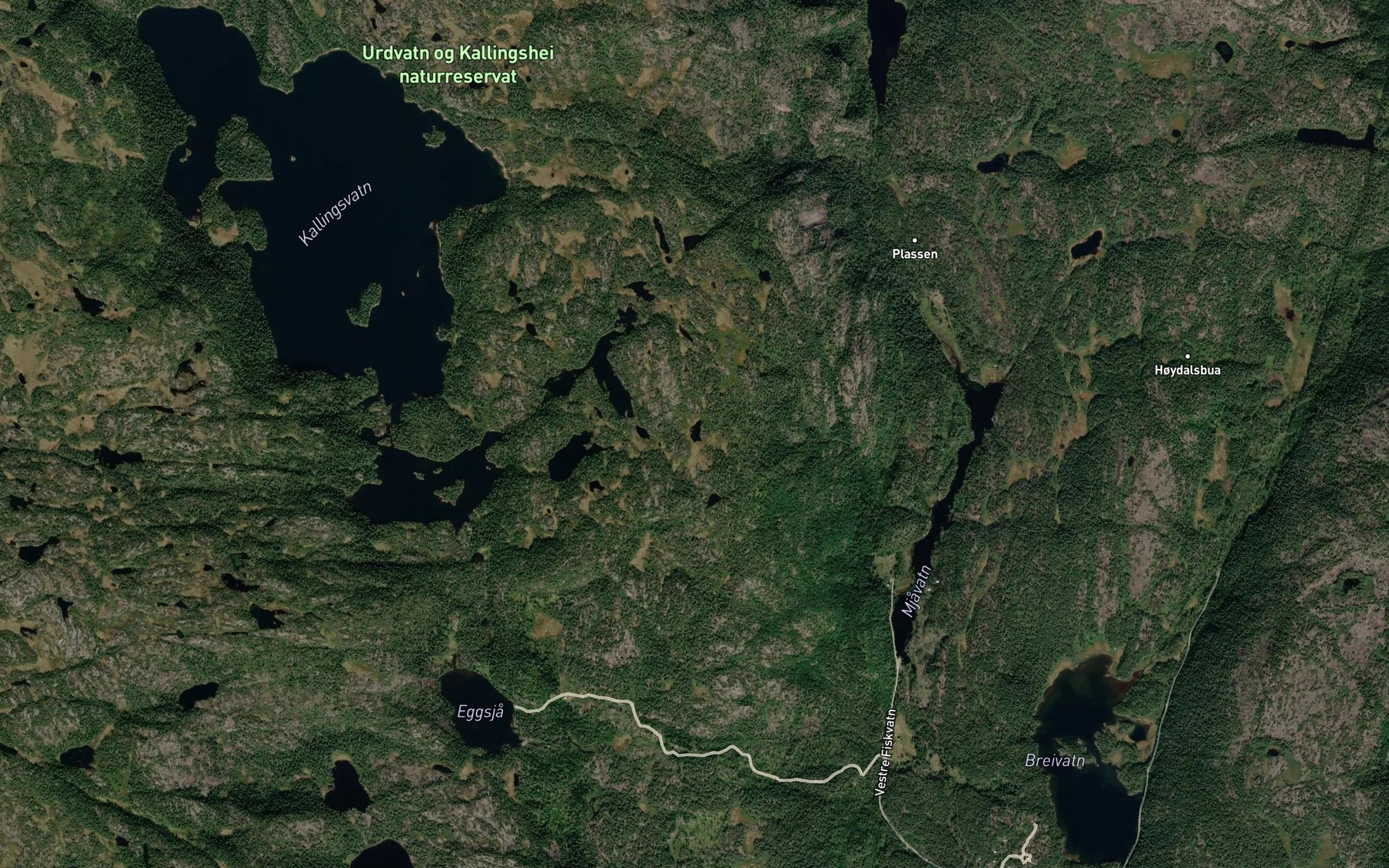 Satellite map of the Den utrunne tjonna