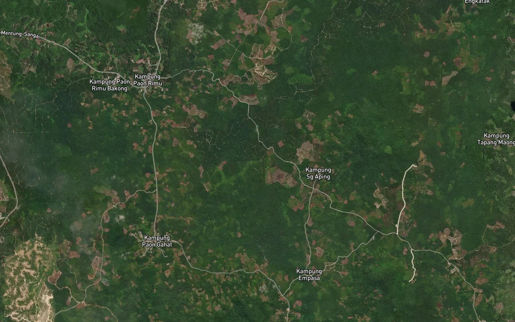 Satellite map of the Sungai Peruntan Jugan